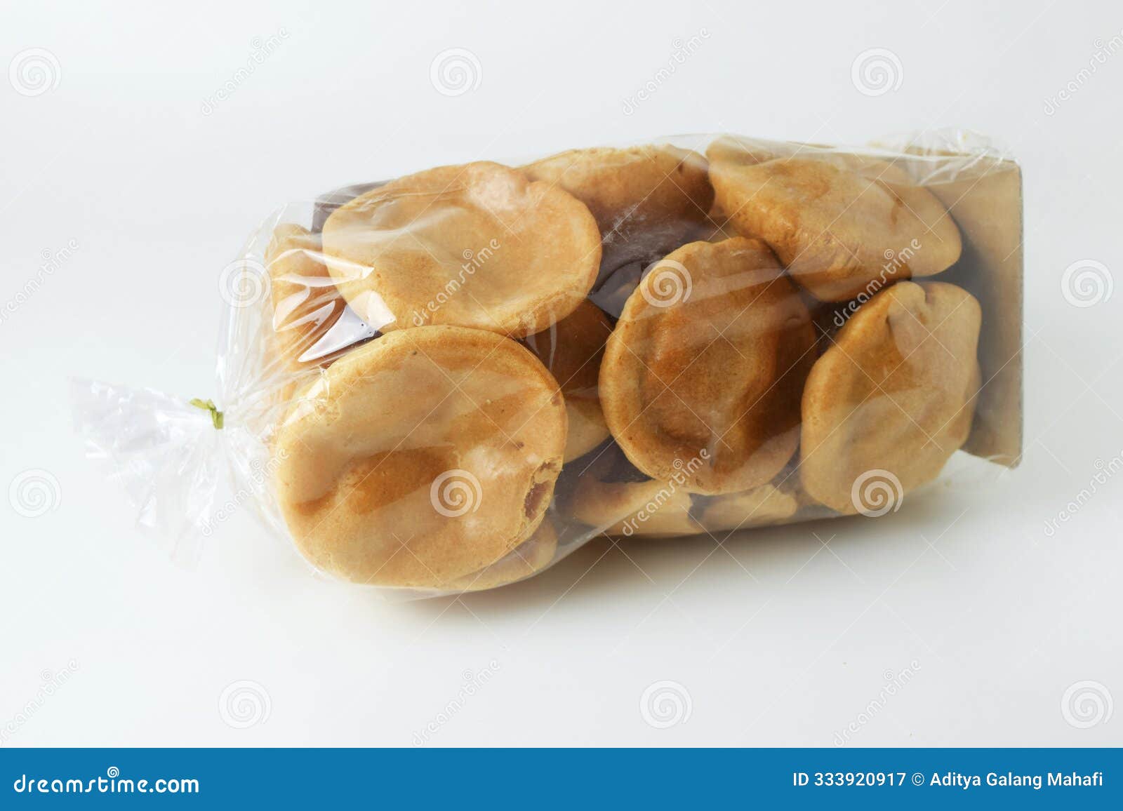opak or rice crackers wrapped in plastic which is typical of tasikmalaya