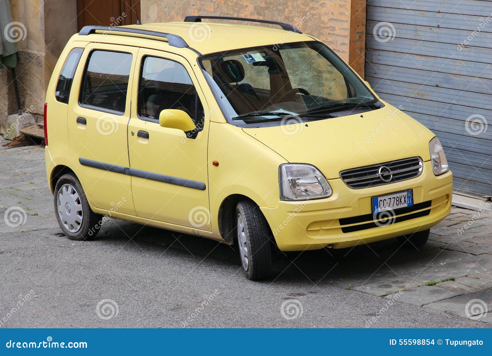 Opel Agila editorial stock image. Image of yellow, transport