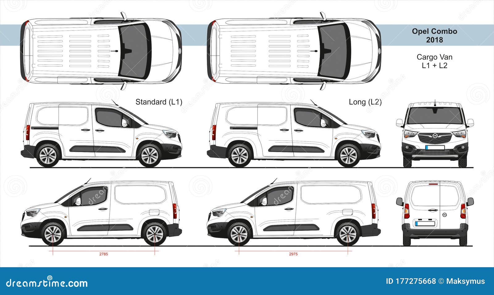 Opel Combo Cargo Van L1, L2 2018-present Editorial Stock Photo -  Illustration of delivery, production: 177275668