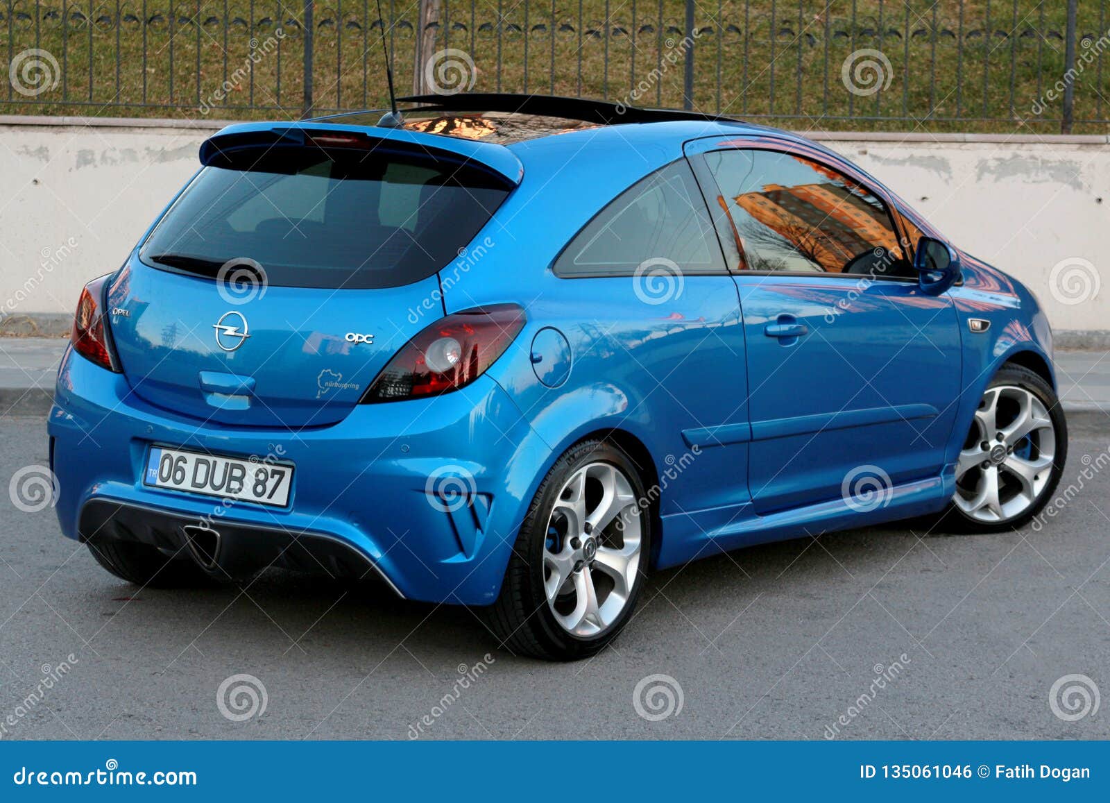Opel OPC Blue editorial photo. Image of turbo, corsa ...