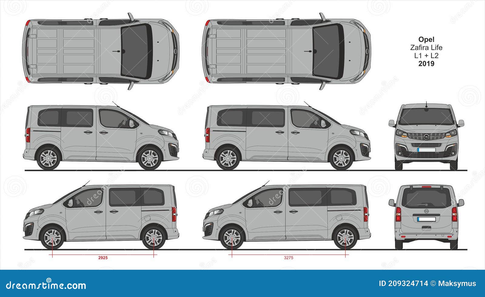 Opel Zafira Life Passenger Van L1 and L2 2019 Editorial Stock Image -  Illustration of wraps, design: 209324714