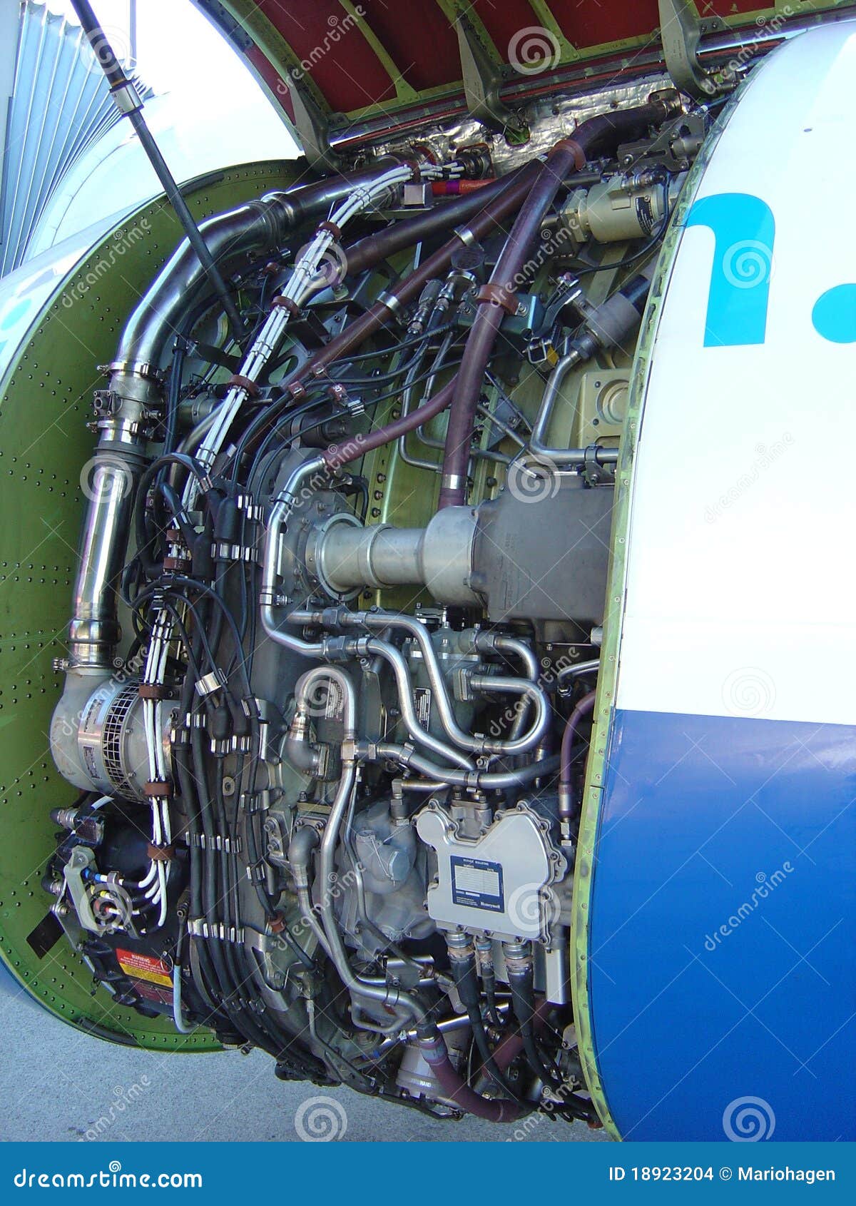 Open Airplane Engine Nacelle Stock Photo Image of forces, engine