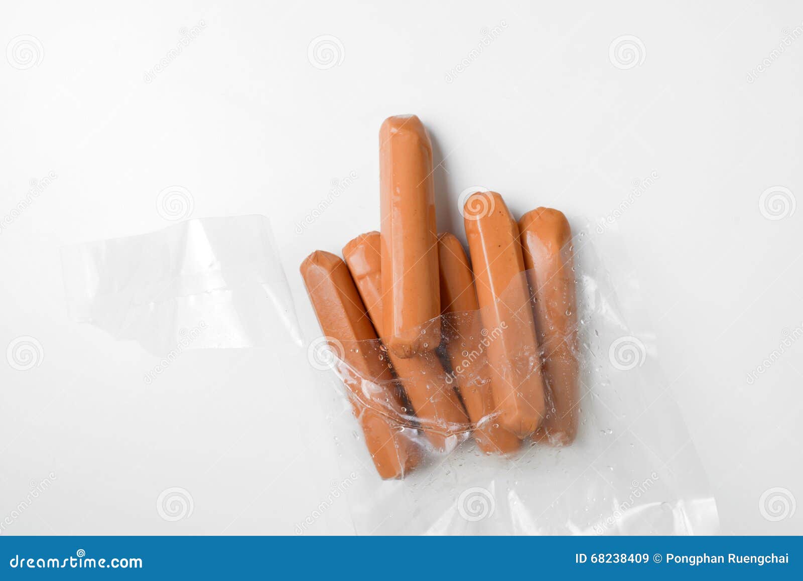 Open bag of sausage stock image. Image of brown, vacuum 68238409