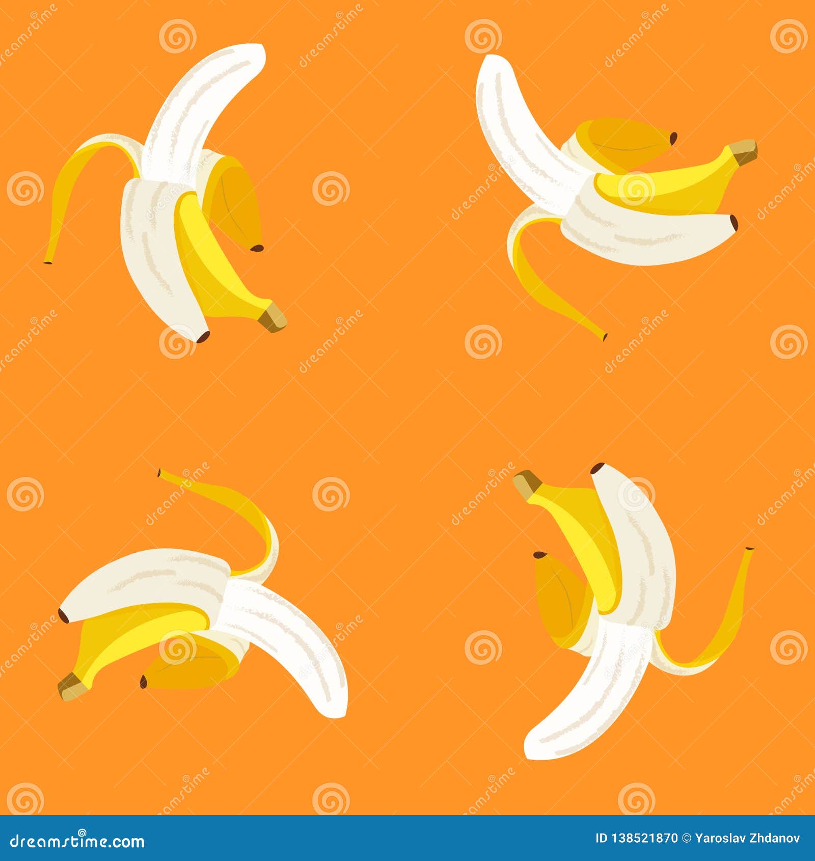 Open Banana One Line Art. Continuous Line Drawing Of Fruit, Banana