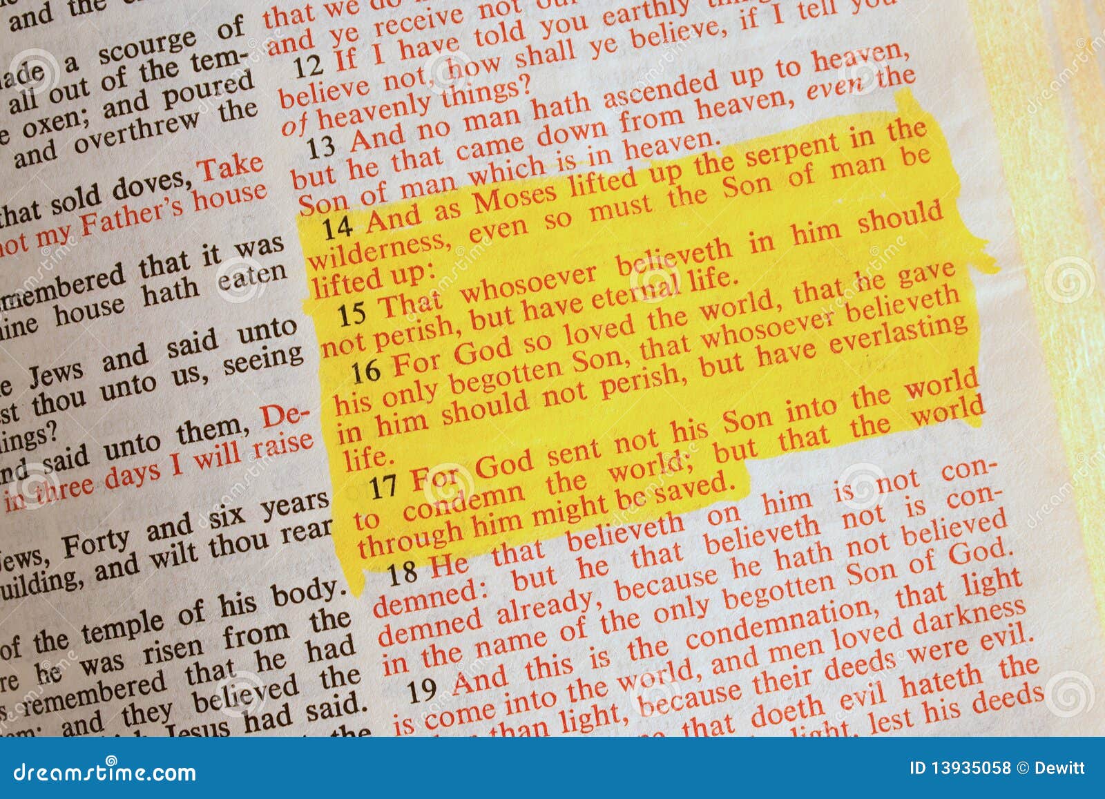 Highlighted Bible Verse RoyaltyFree Stock Photo