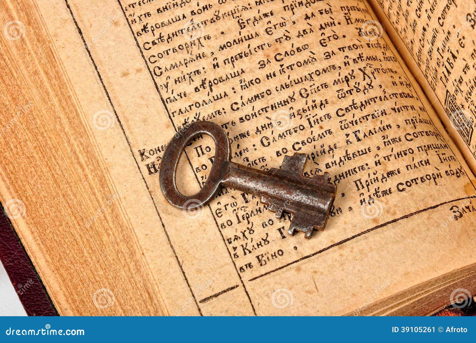Open Bible with key stock image. Image of cover, keys 39105261