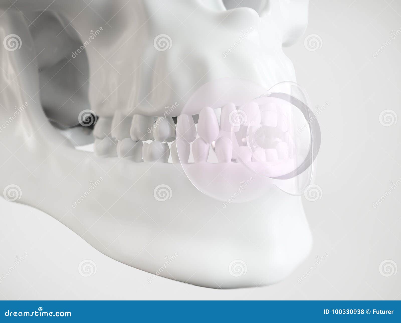 Open Bite by Pacifiers 3D Rendering Stock Illustration Illustration