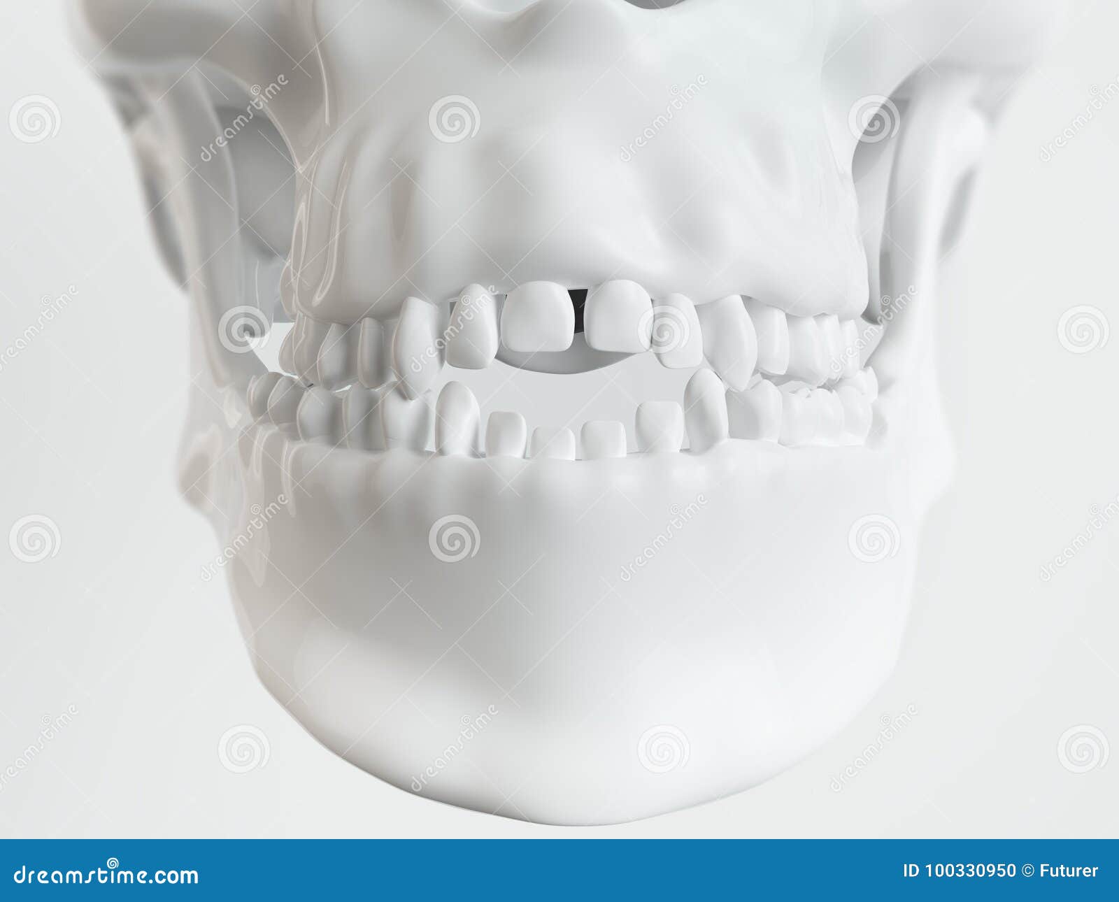 Open Bite by Pacifiers 3D Rendering Stock Illustration Illustration