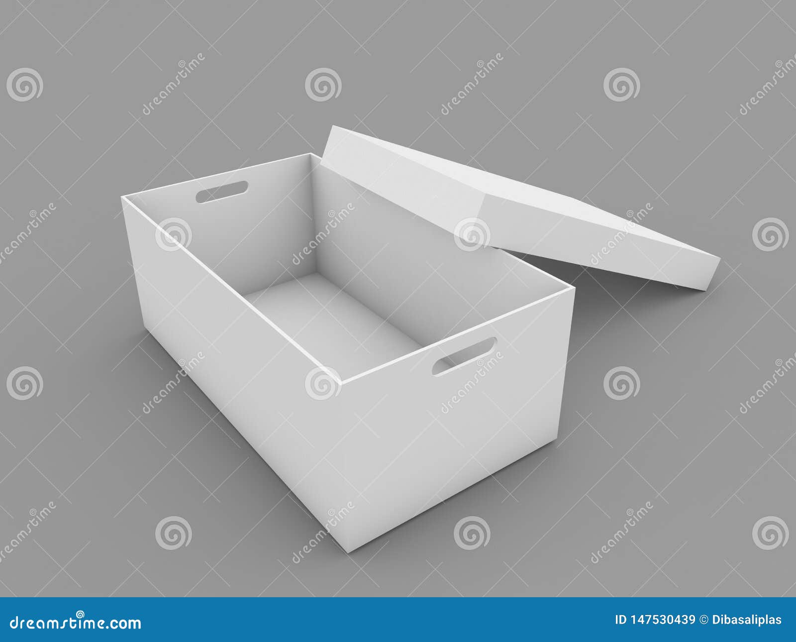 Download Open Blank Box Mockup On White Background . Stock ...