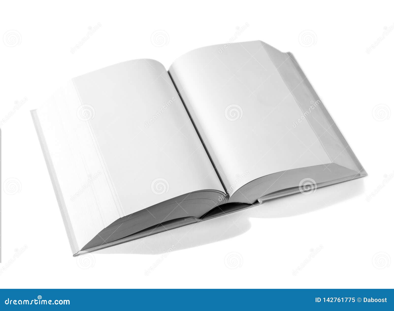 Open Blank Dictionary, Book Isolated On White Stock Image