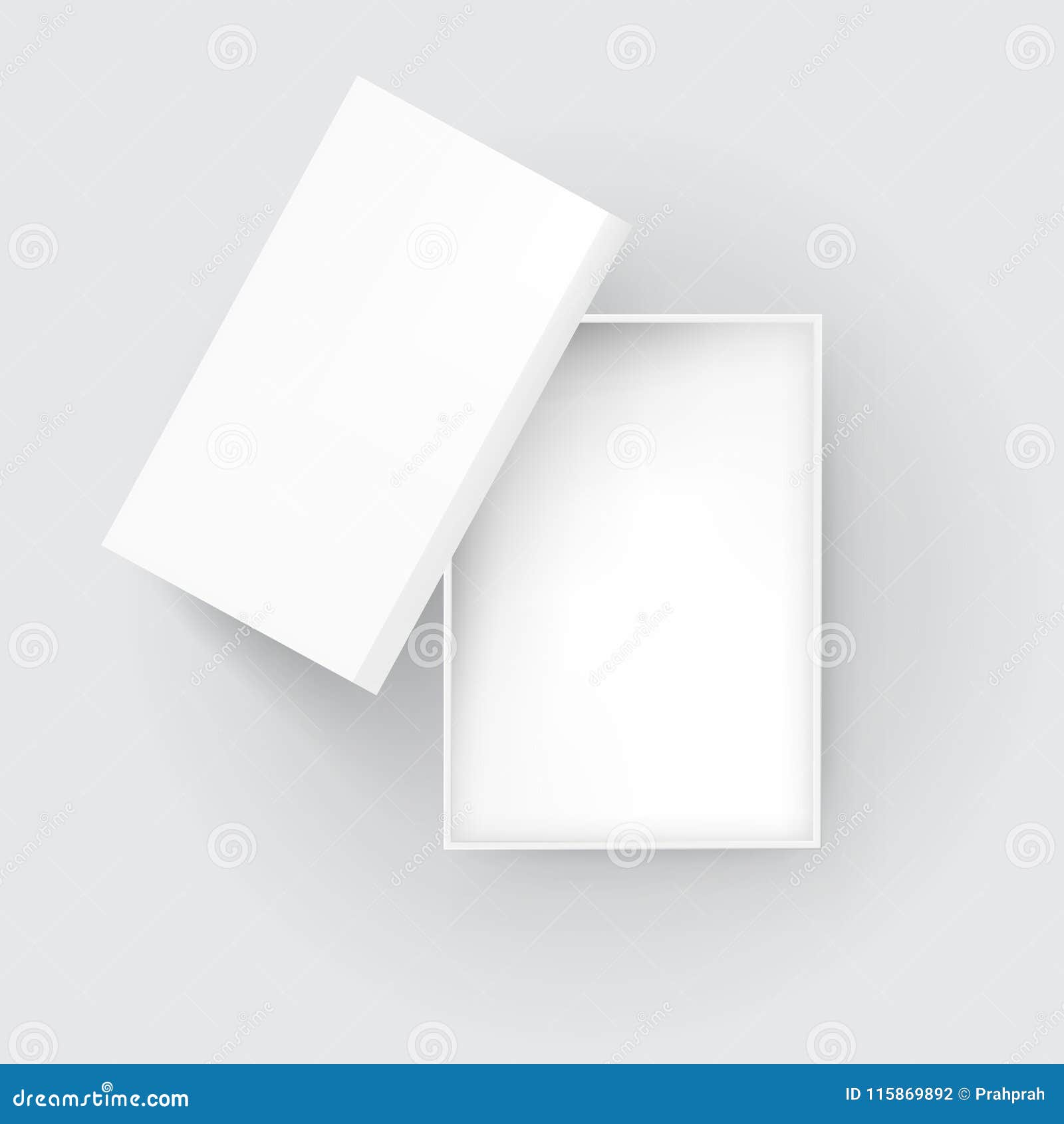 Download Open Blank Gift Box Top View Stock Illustration - Illustration of mockup, object: 115869892