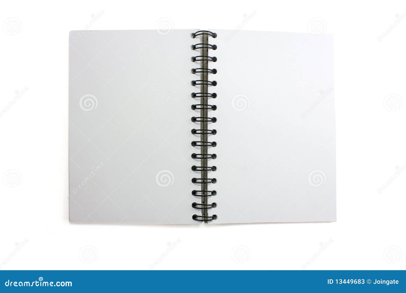 Open blank sketchbook stock image. Image of wire, blank - 13449683