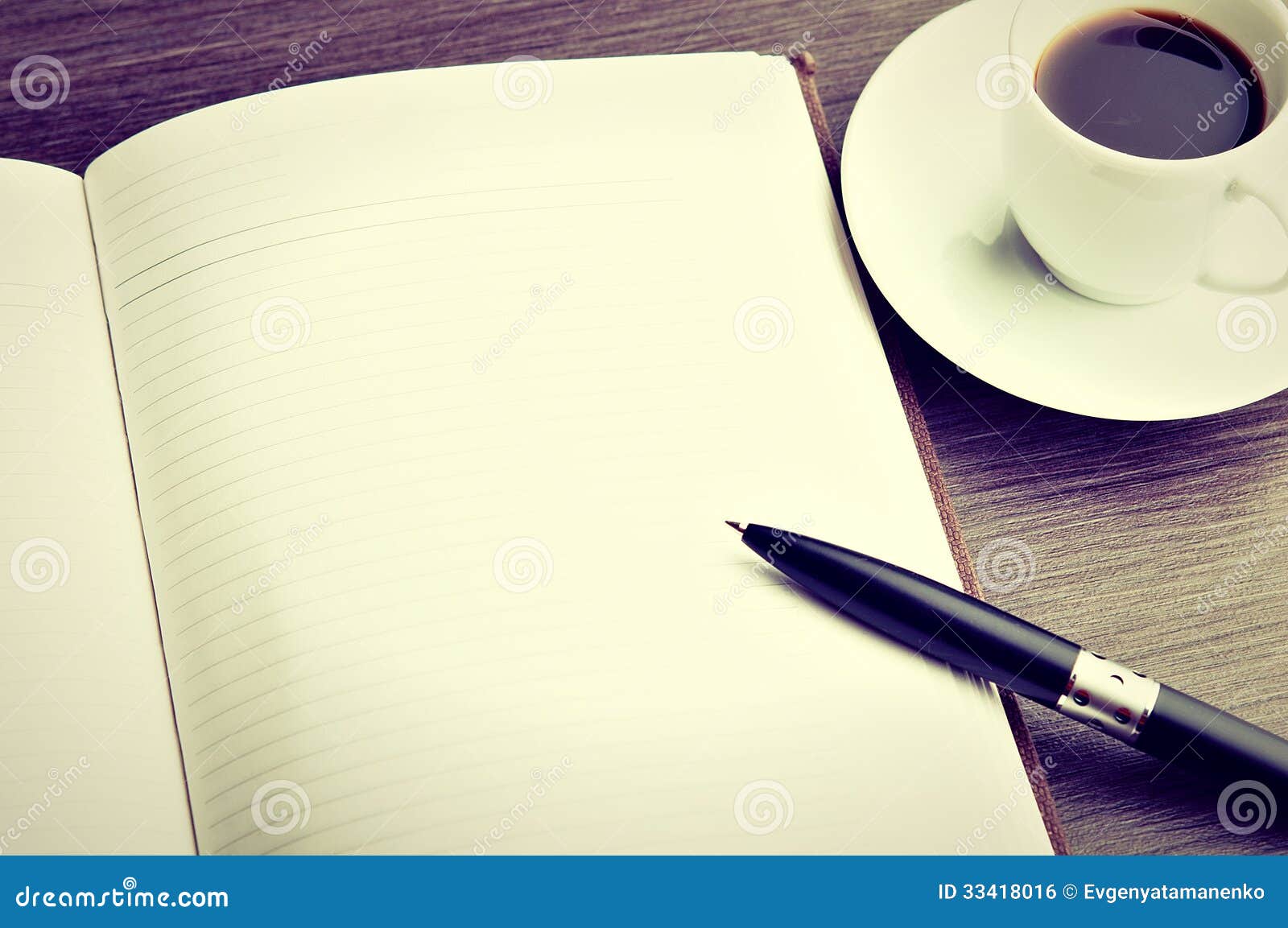  Pen And Coffee On The Desk Royalty Free Stock Image - Image: 33418016