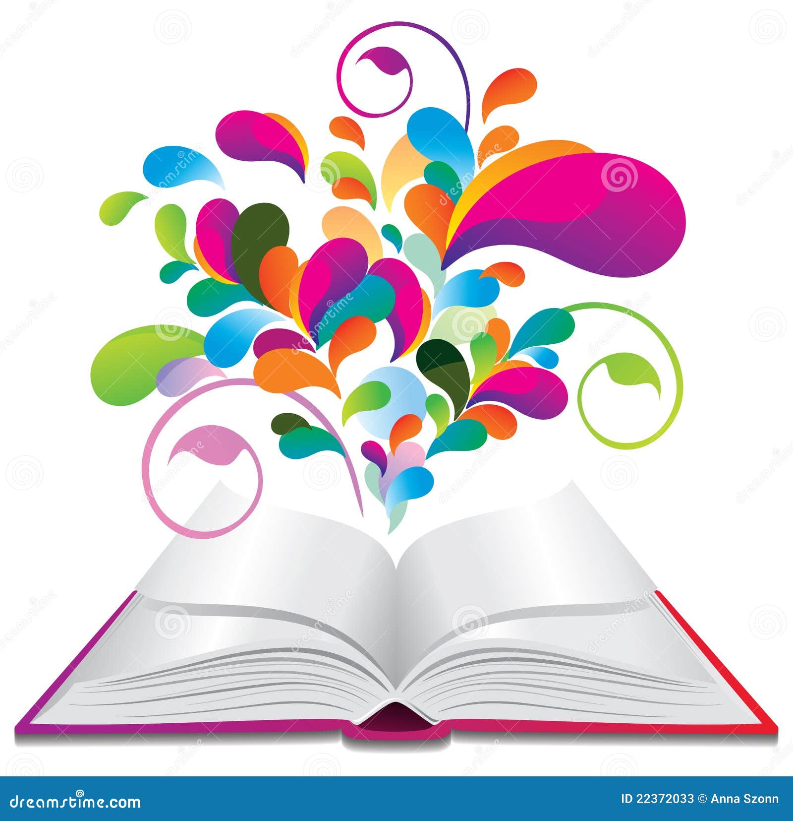 Open book from a splash watercolor hand drawn Vector Image