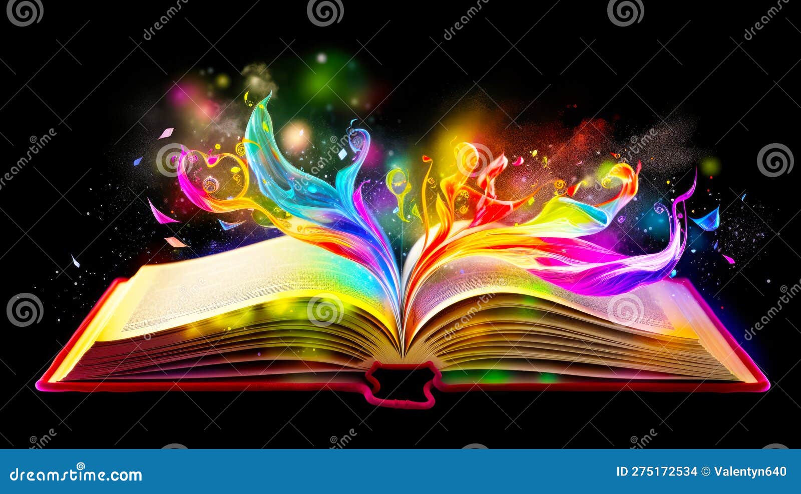 colorful open book clip art