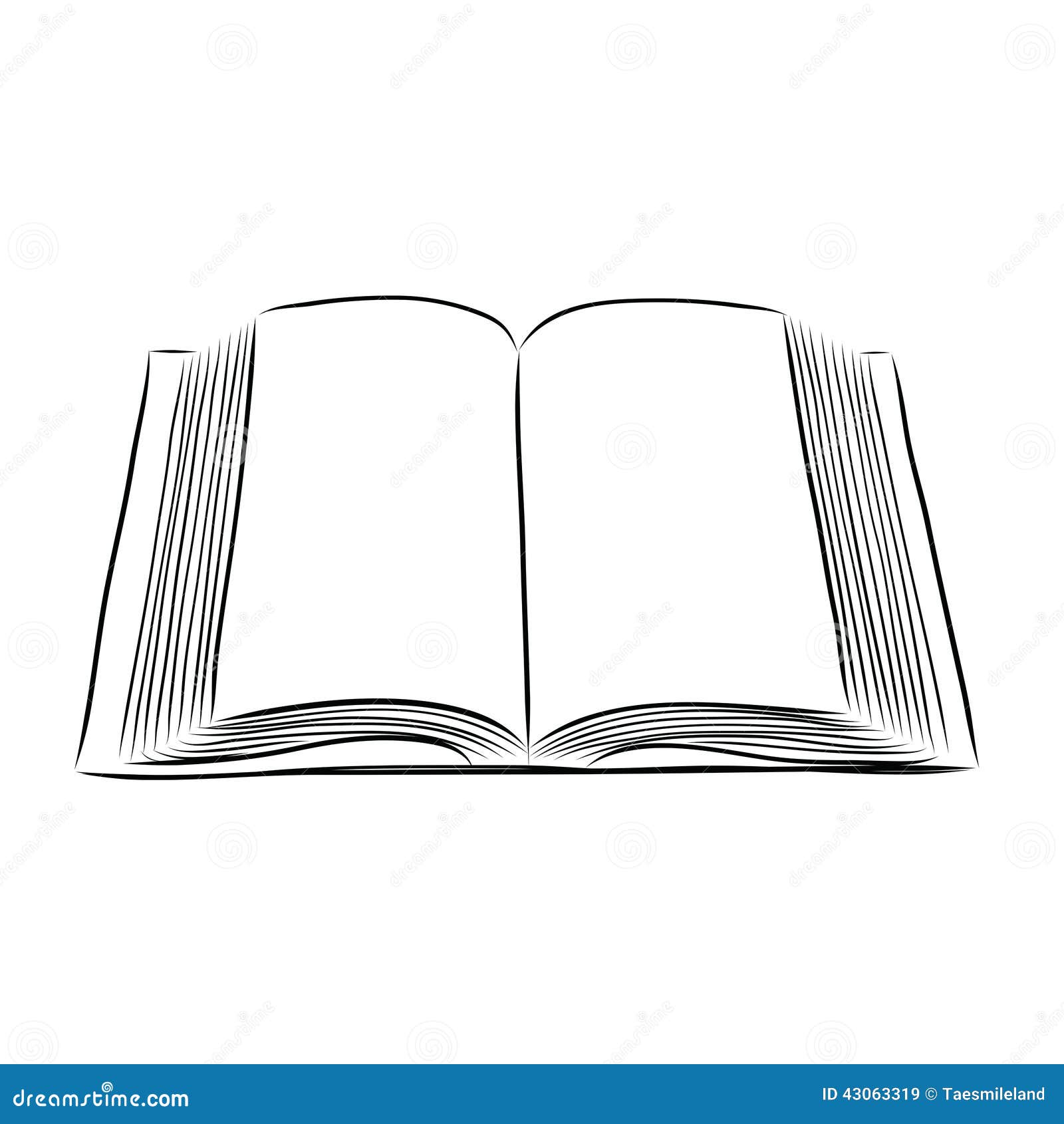 Open book hand draw stock vector. Illustration of information