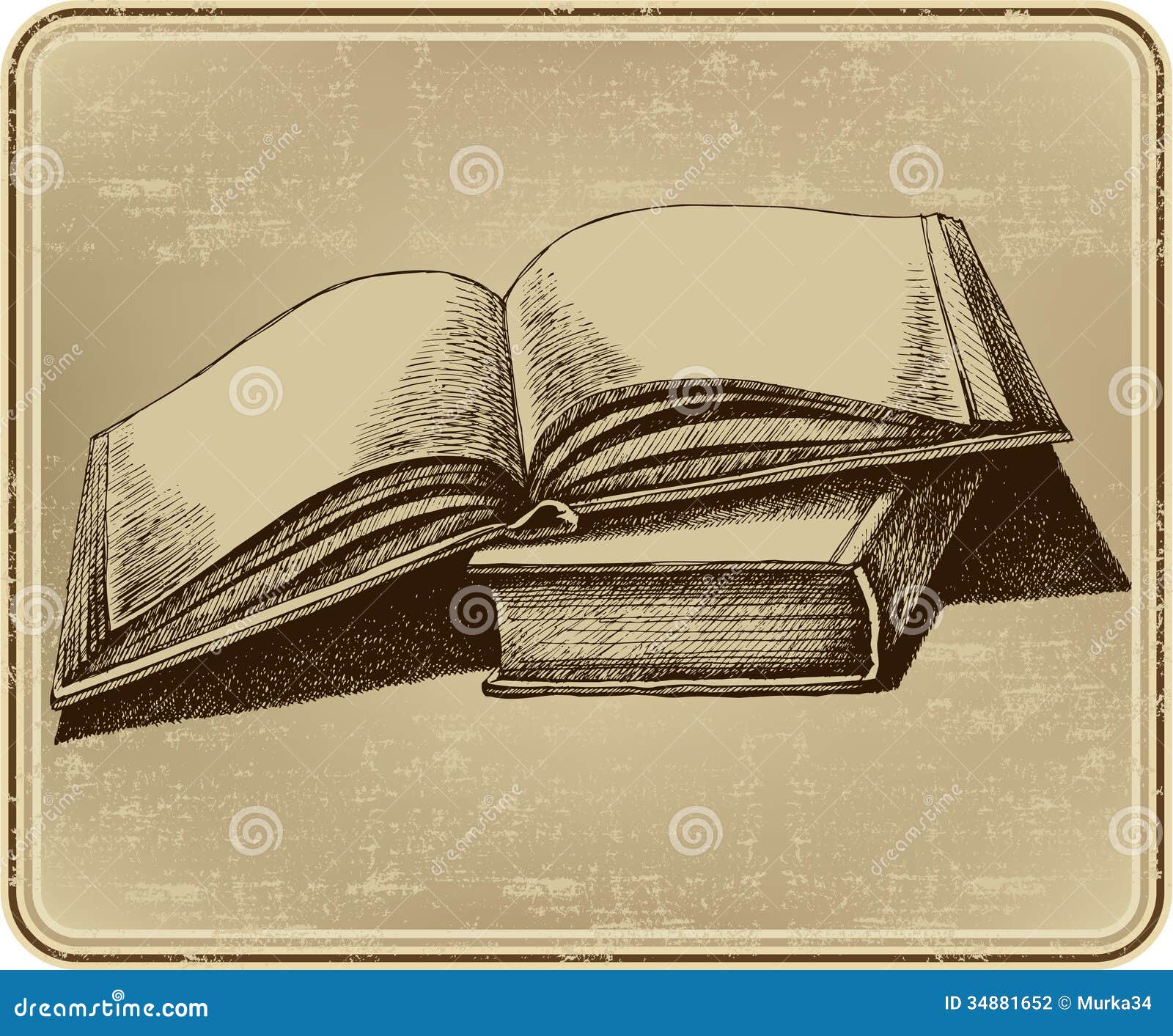 Open Book, Hand-drawing. Vector Illustration. Stock Vector