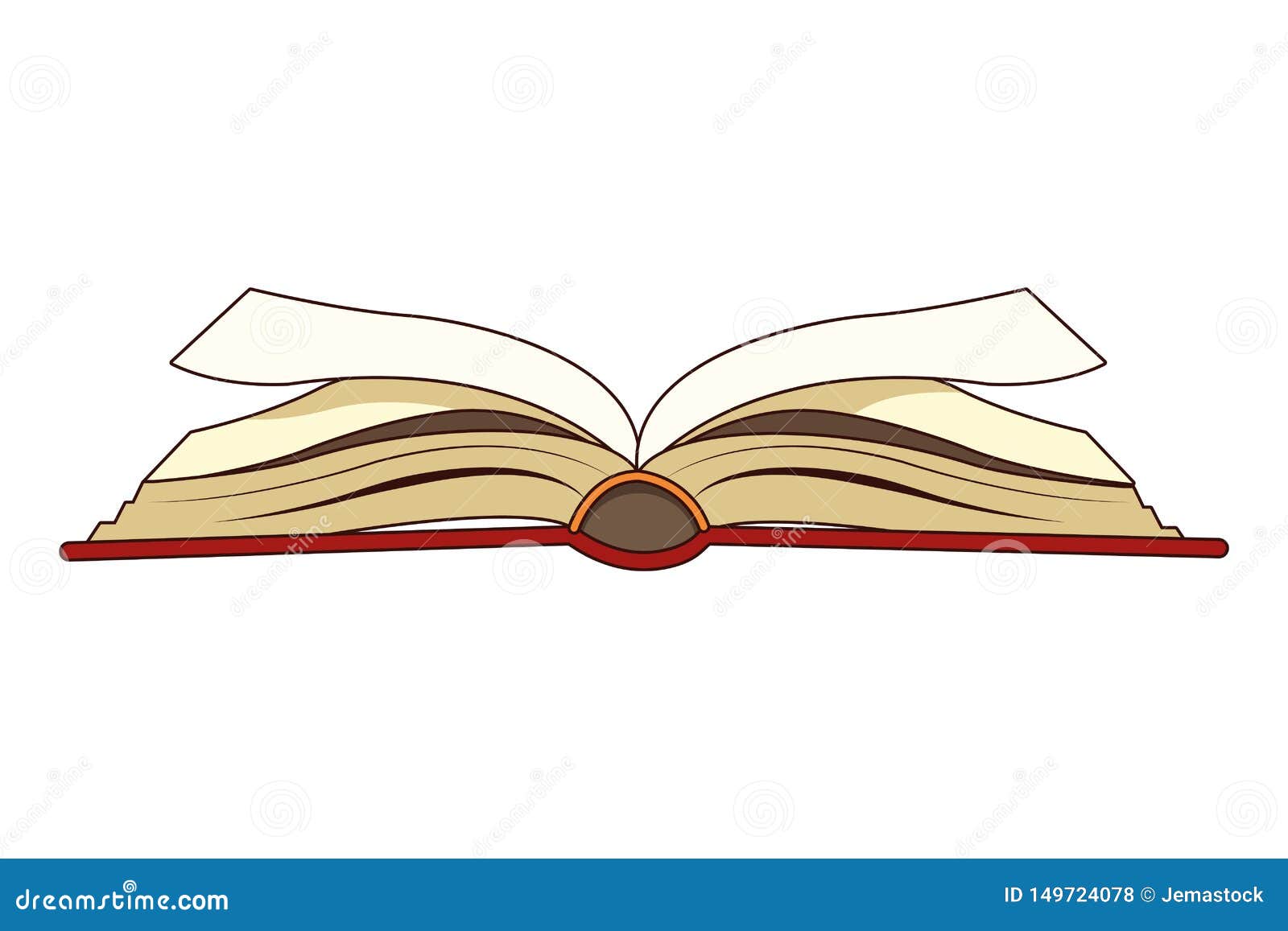 Open Book Icon Cartoon Isolated Stock Vector - Illustration of university,  object: 149724078