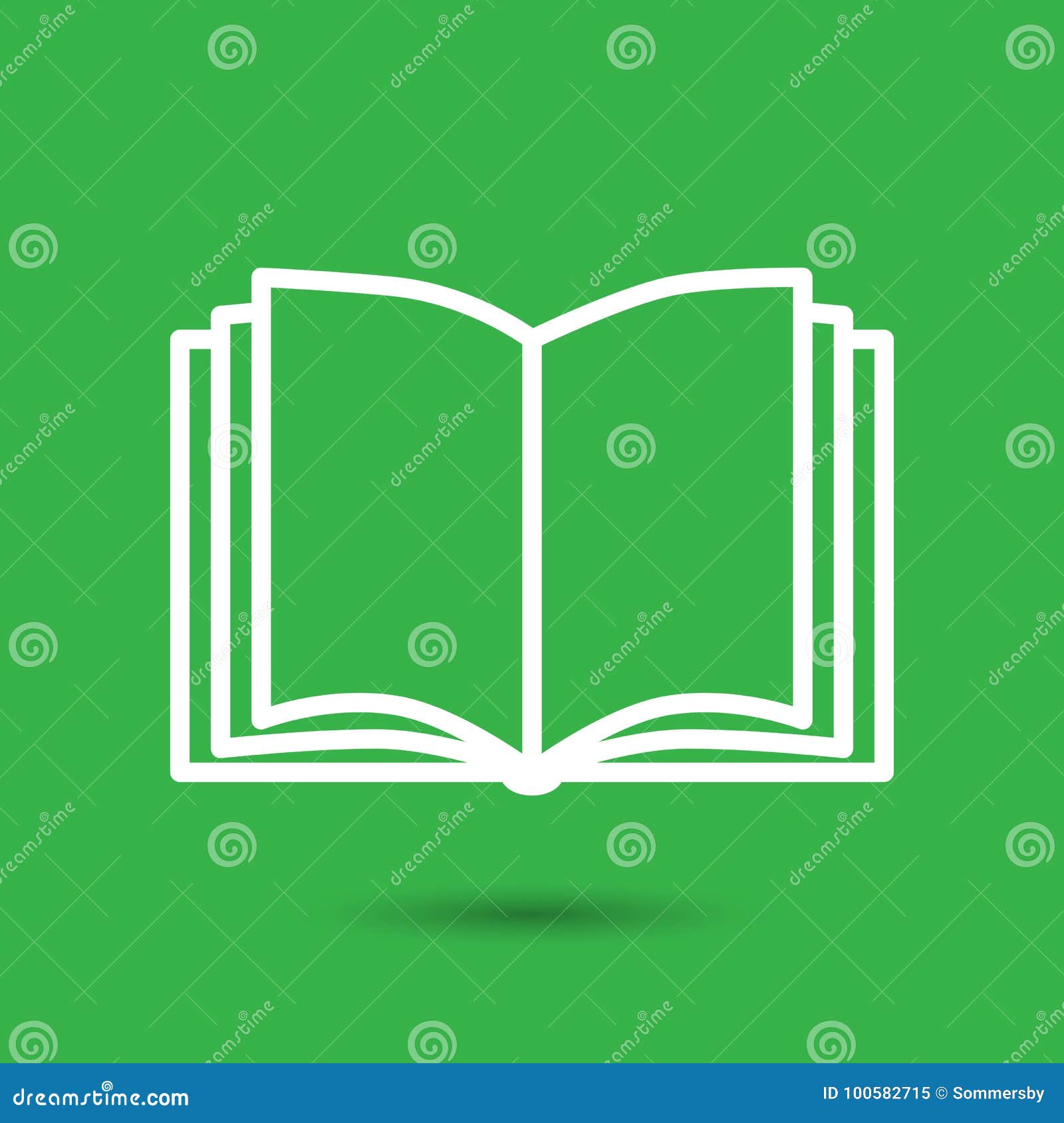 Open book icon stock vector. Illustration of isolated 100582715