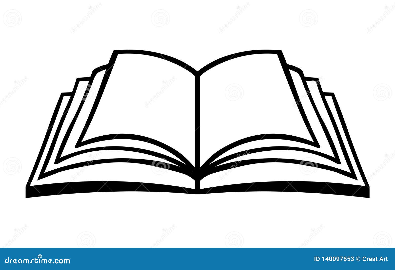 Sketch - big open book Royalty Free Vector Image