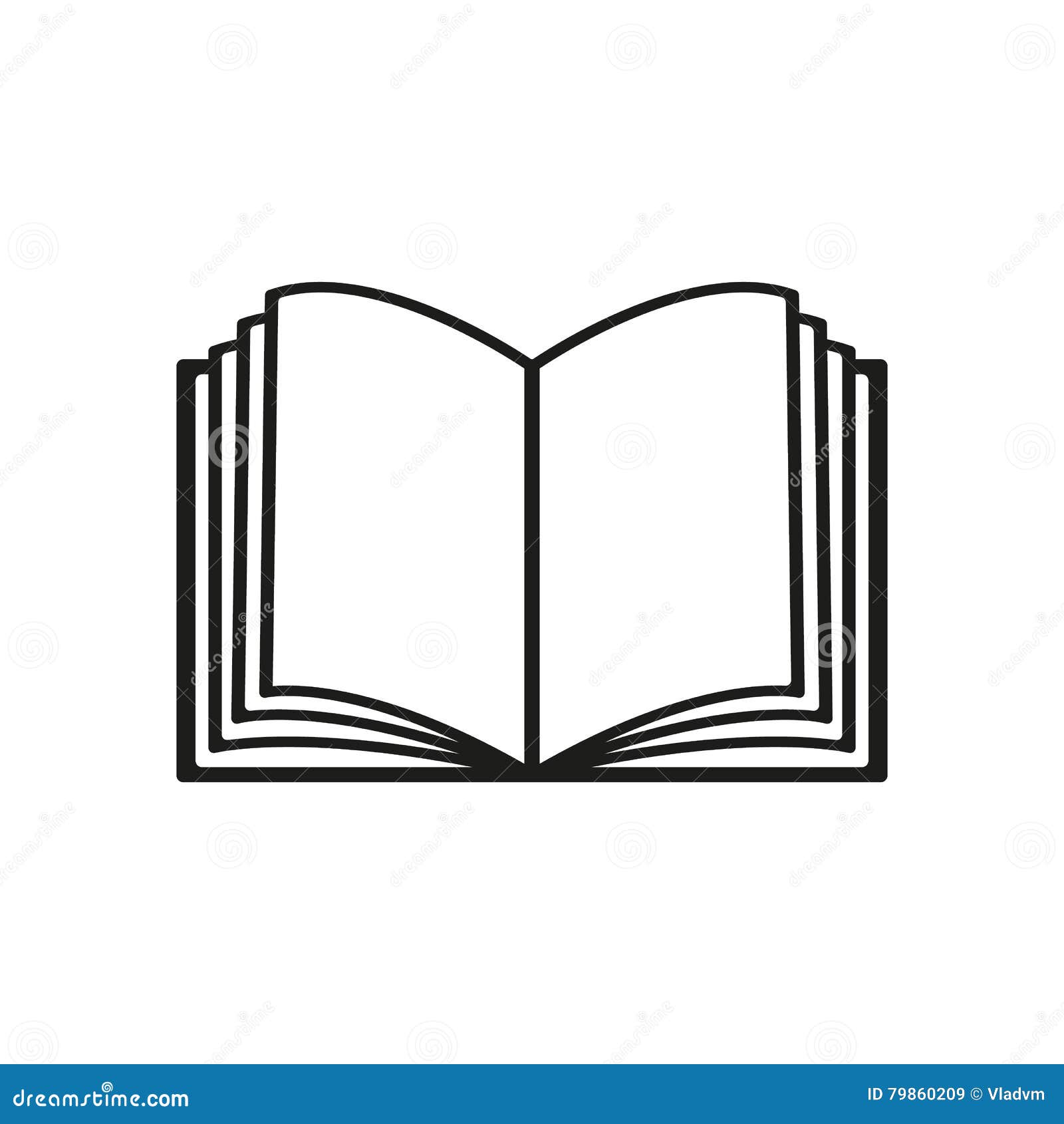 Open Book Vector Clipart, Symbol, Icon Design. Illustration Isolated on  White Background. Stock Vector - Illustration of literature, drawn: 64574494