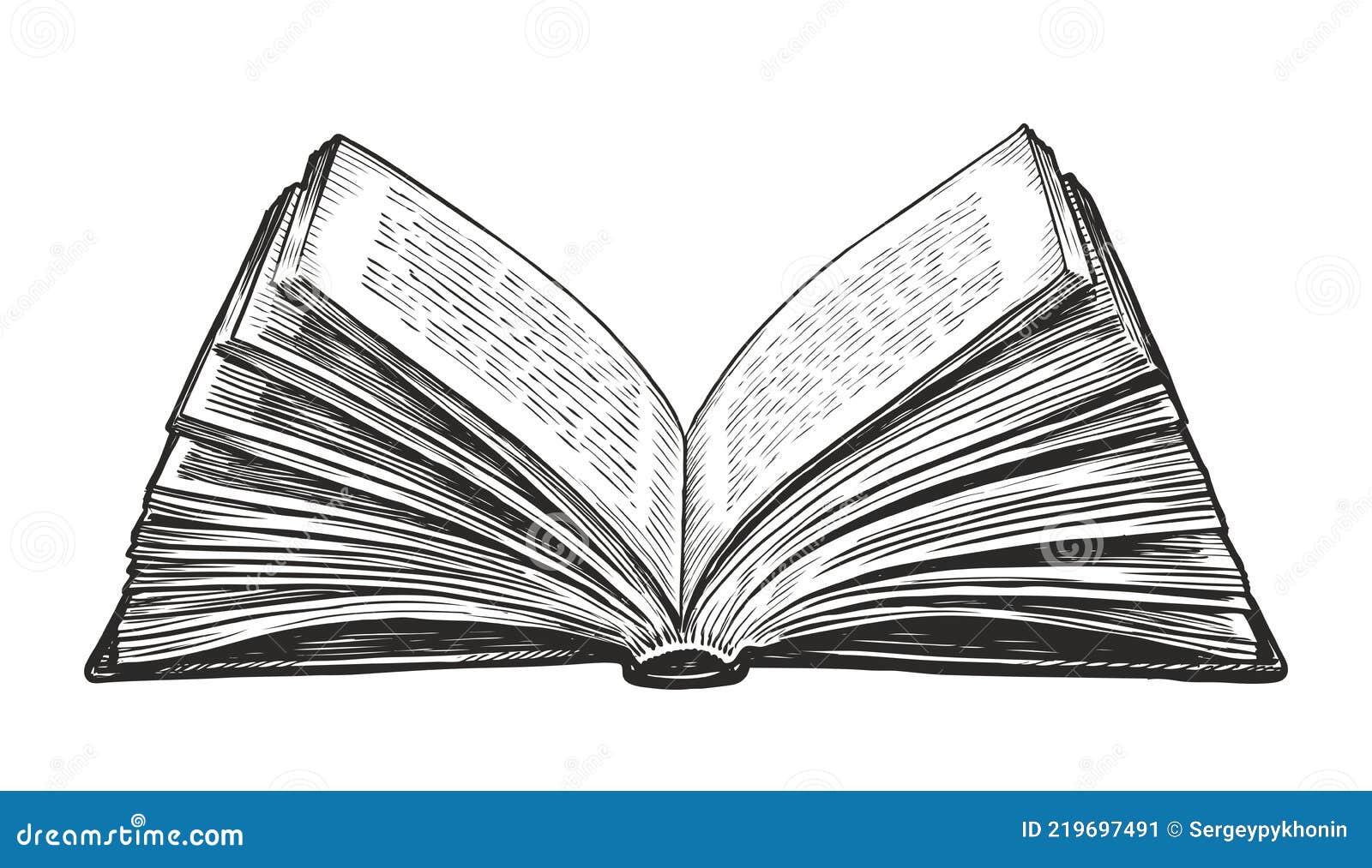 How to Draw a Book Sketch: Step by Step Open Book Outline Drawing