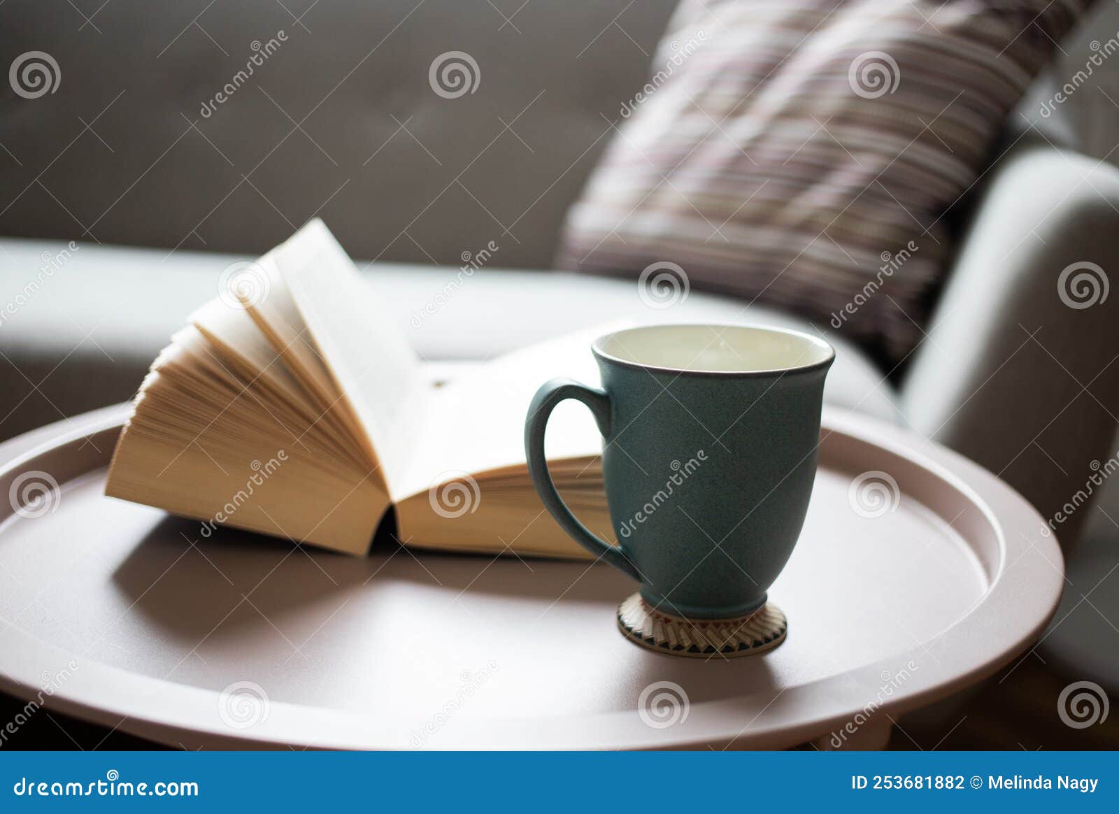 Open Book on a Living Room Table Stock Photo Image of floor, home