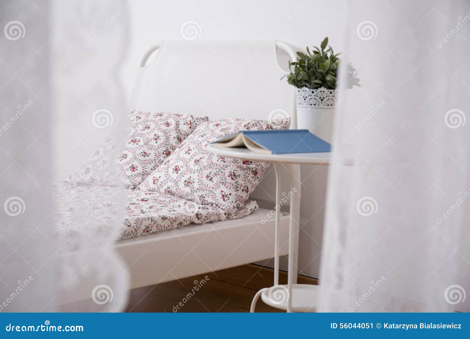Open book on nightstand stock image. Image of book, flower - 56044051