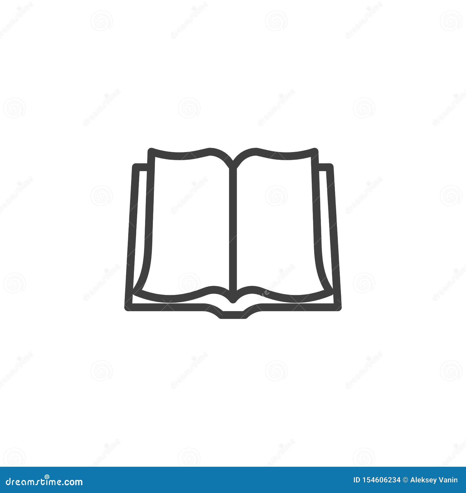 Open book pages line icon. linear style sign for mobile concept and web design. Book outline vector icon. Symbol, logo illustration. Vector graphics