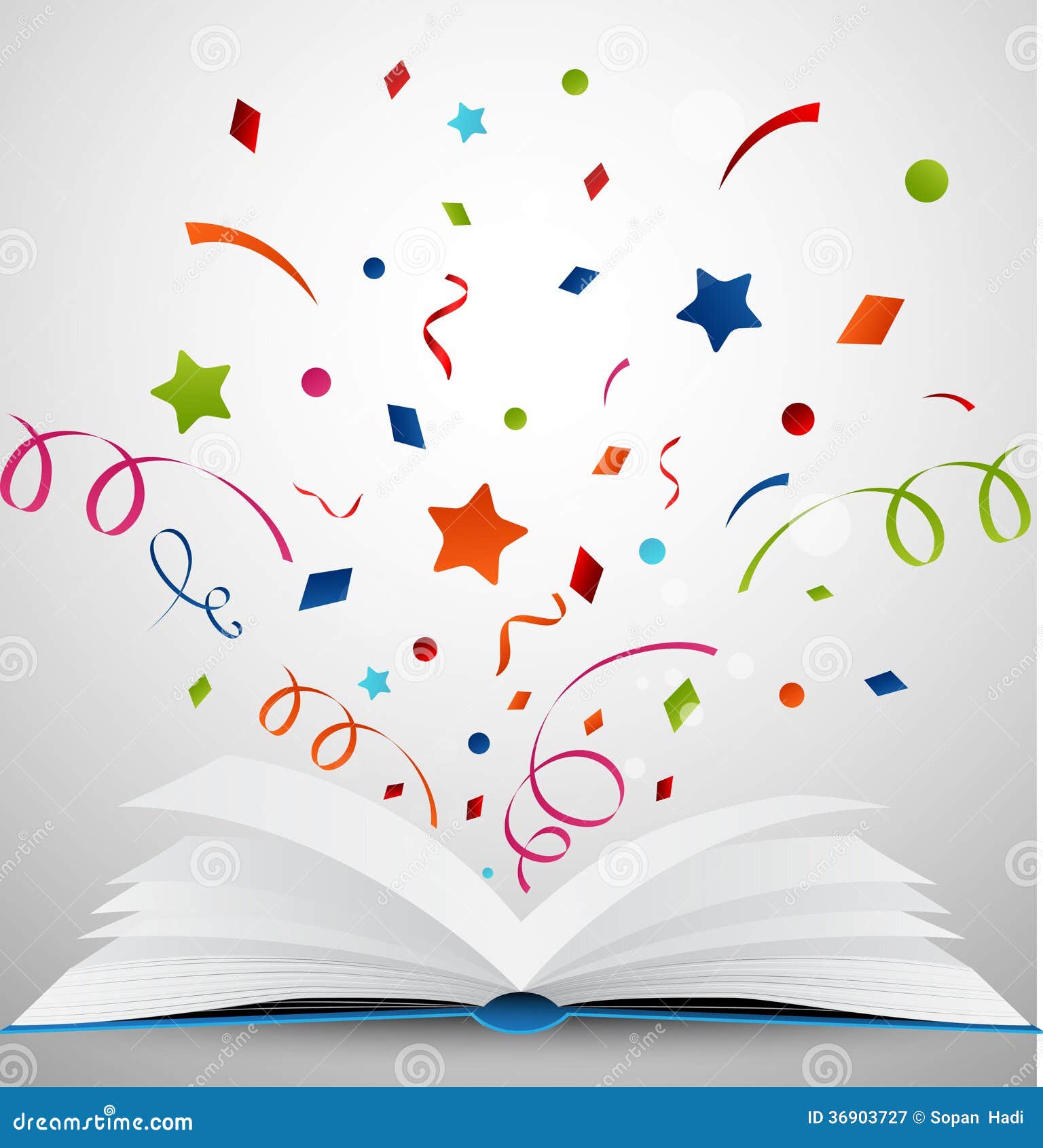 Open book with ribbon stock vector. Illustration of sketch 36903727