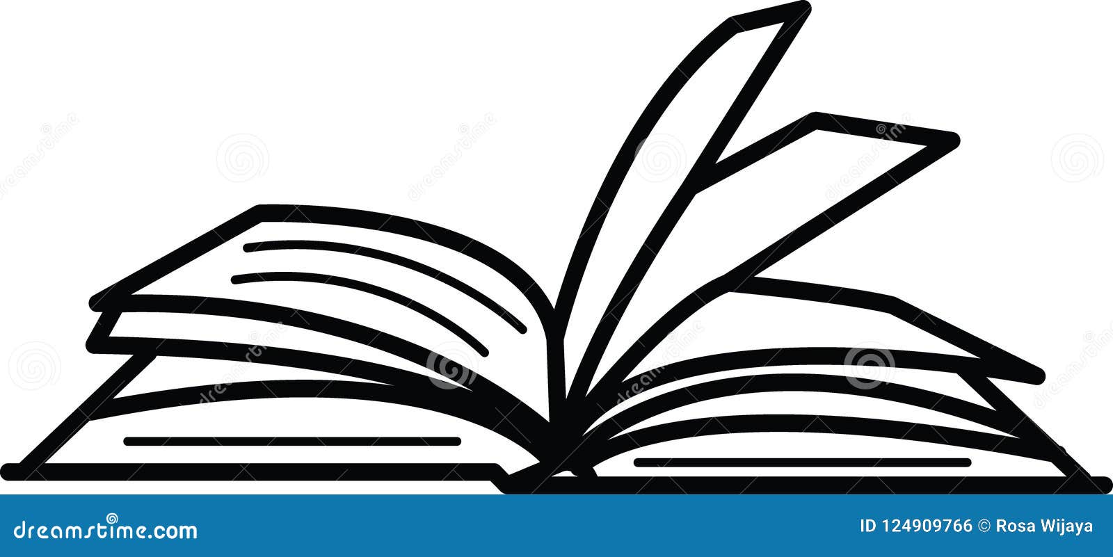 Open Book with Ruffled Pages Icon Editable Vector in Black Color Stock  Photo - Illustration of ruffled, editable: 124909766