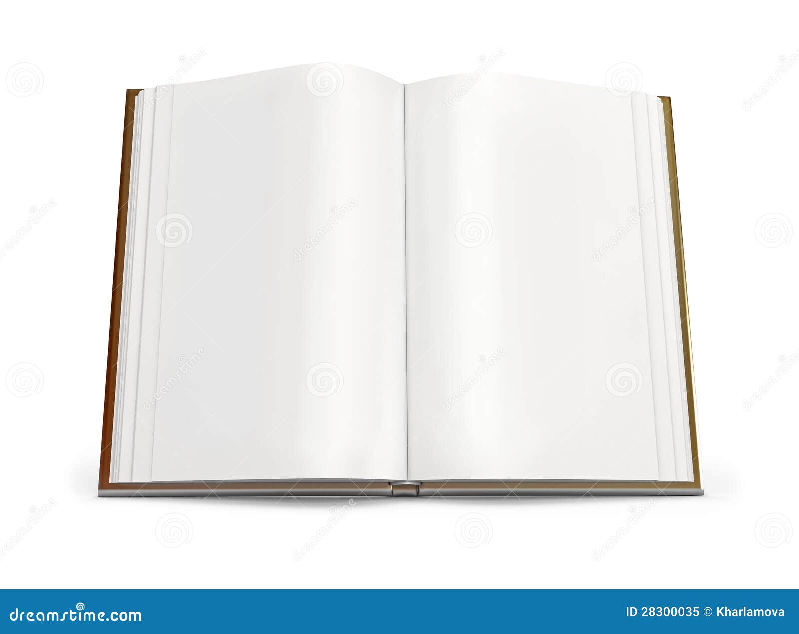 Open book with white pages stock illustration. Illustration of