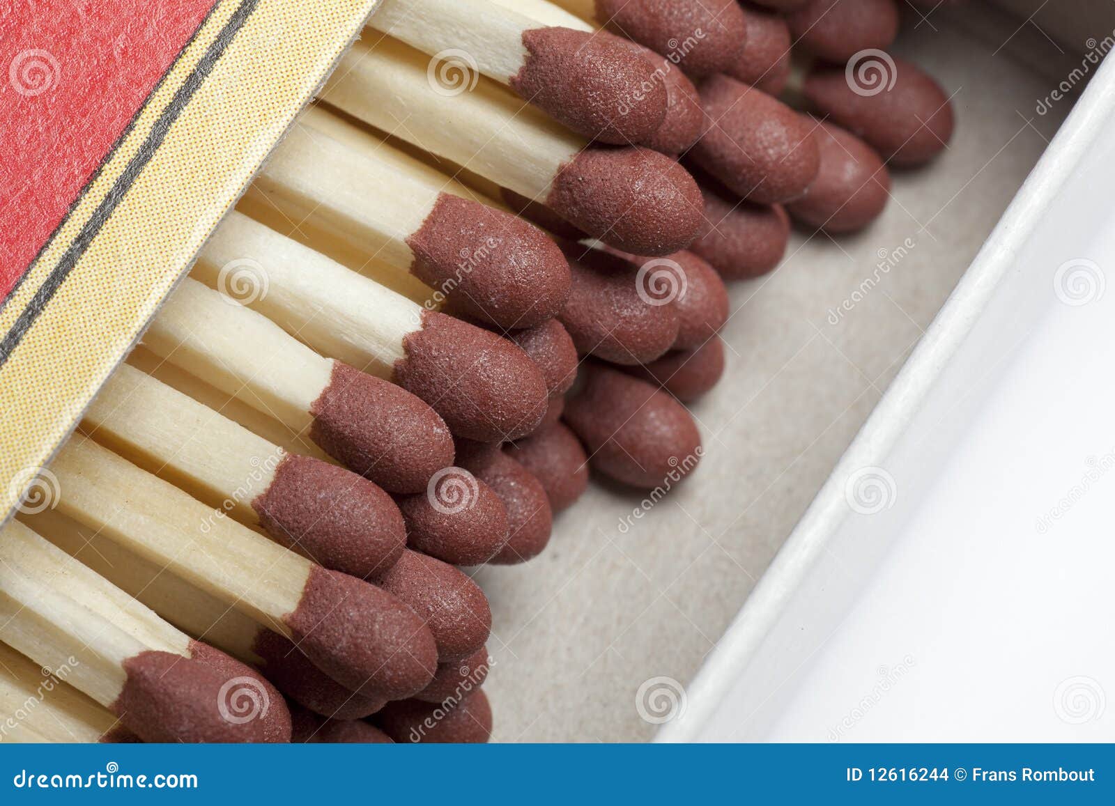 Open box of safety matches stock photo. Image of close 12616244