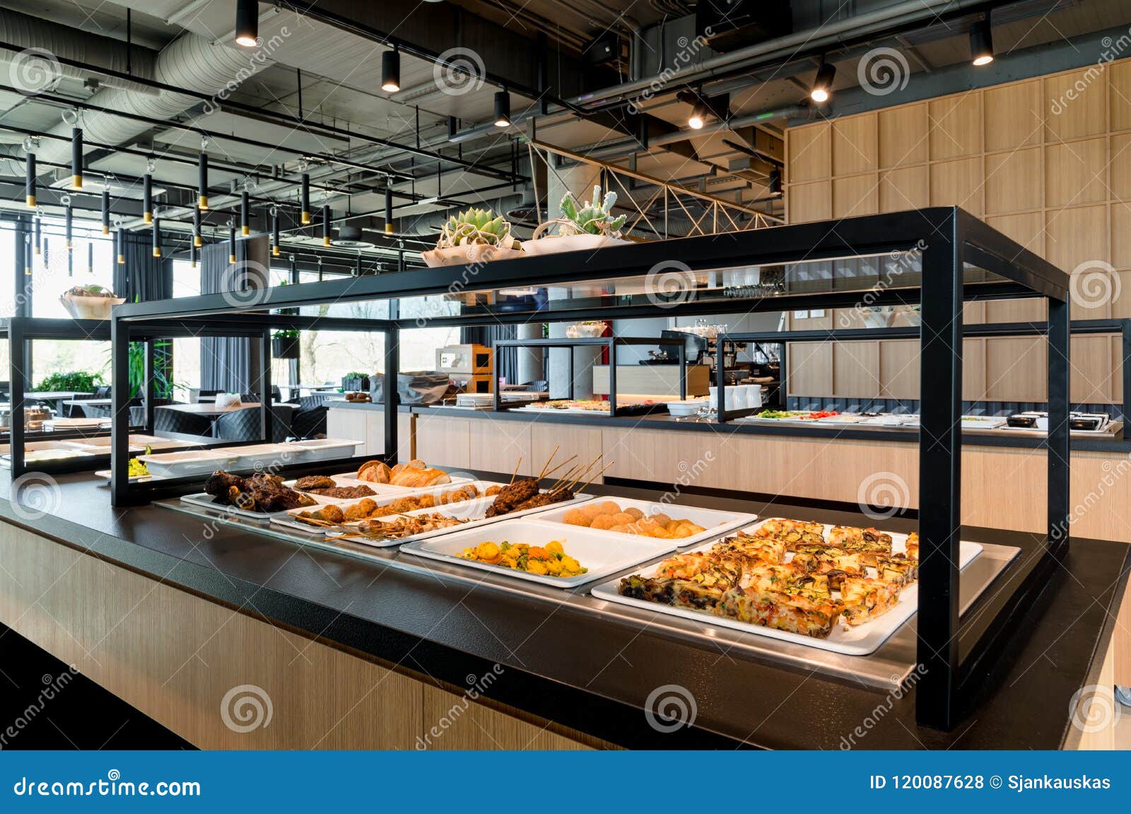 Open Buffet Restaurant Catering Business Interior Design