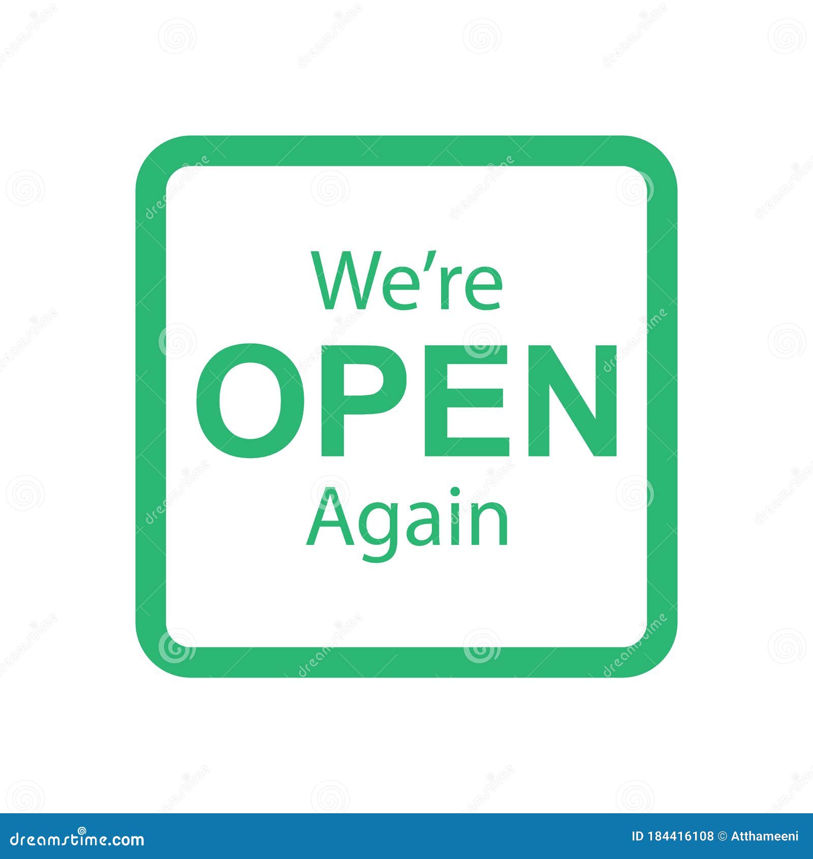 We are open business door signage for unlock Vector Image