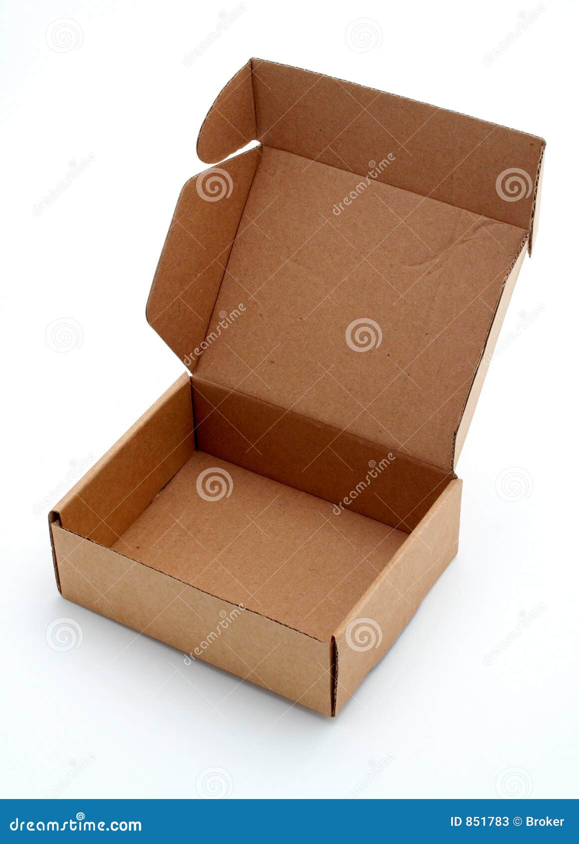 an open cardboard box