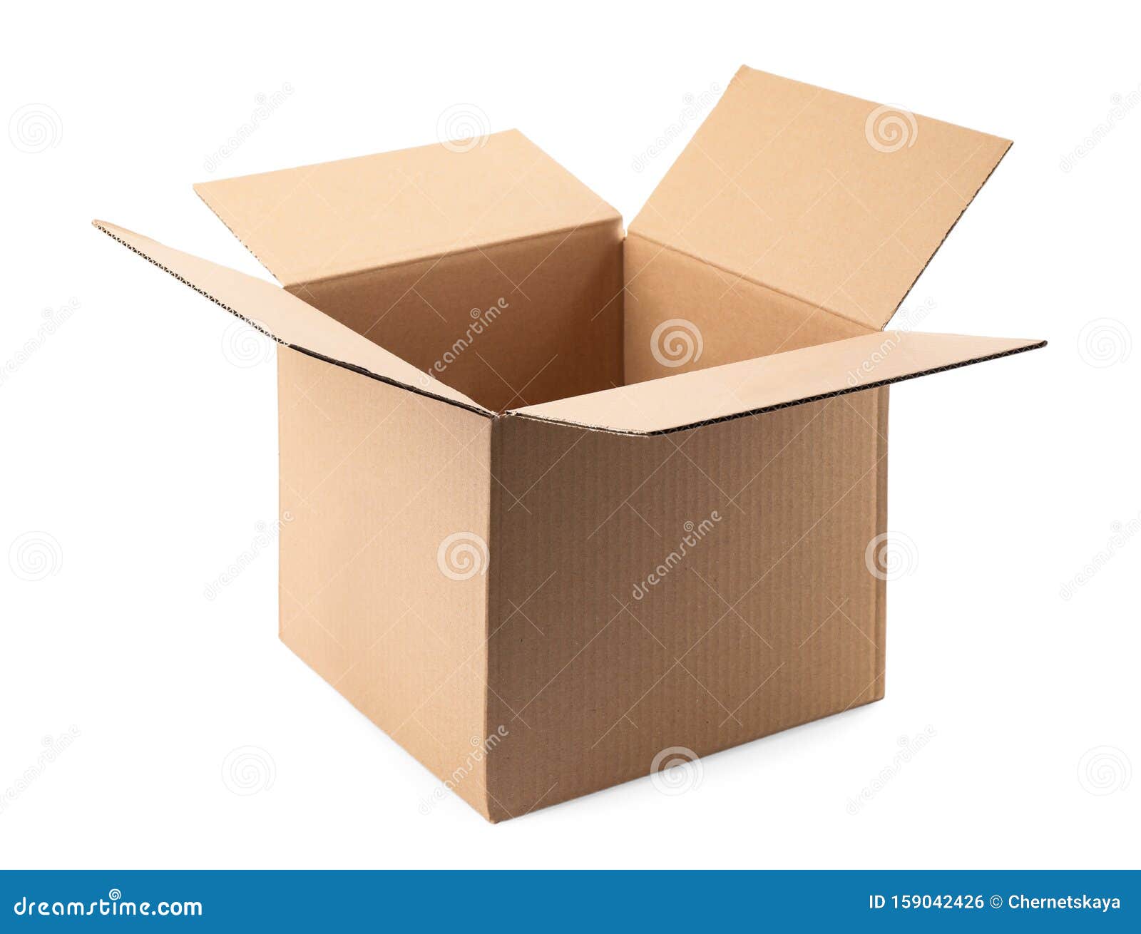 Download Open Cardboard Box On Background. Mockup For Design Stock ...