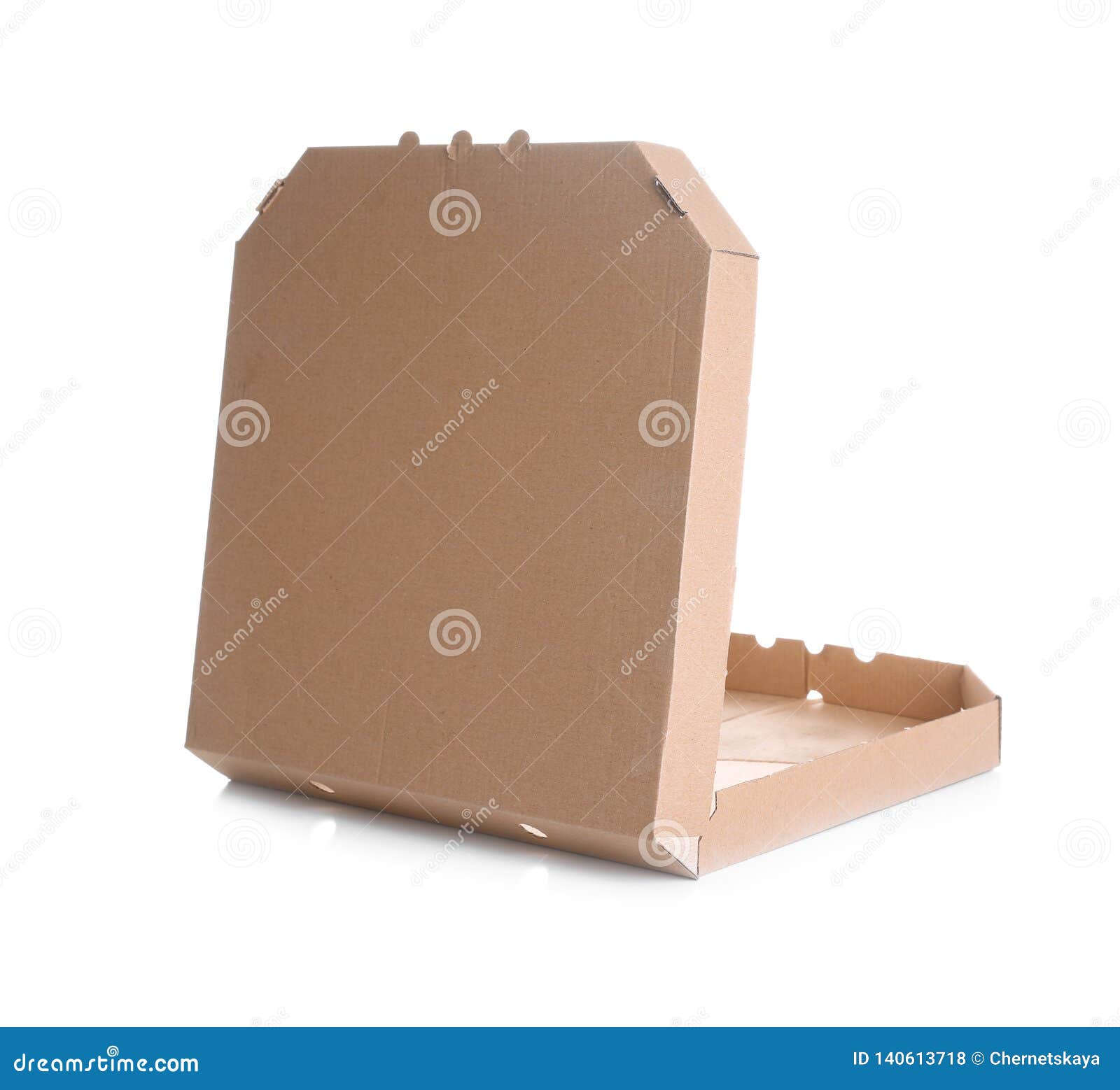 Download Open Cardboard Pizza Box On White. Mockup For Design Stock ...