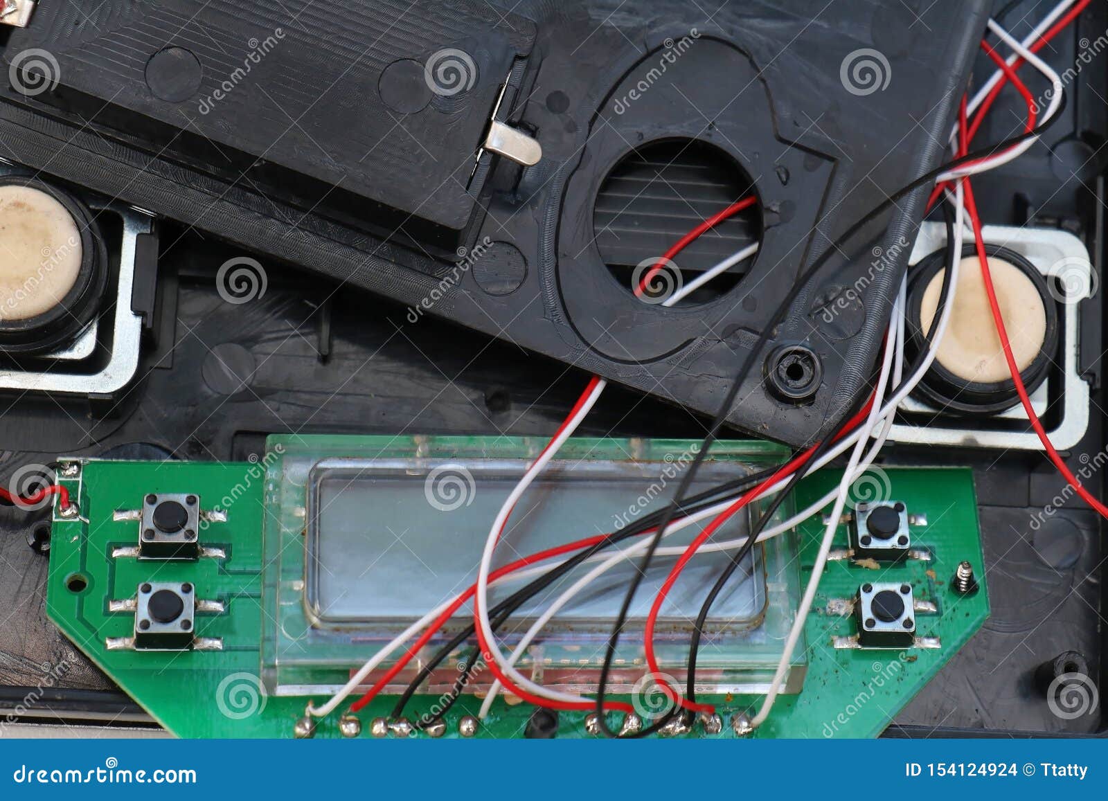 Open Circuit Boards Connected Arduino Screws Stock Photo