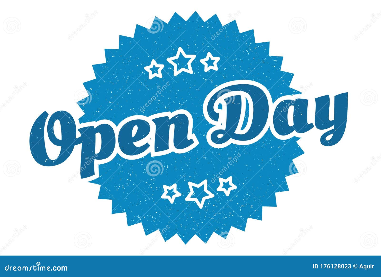 Open Day Sign. Open Day Vintage Retro Label Stock Vector Illustration