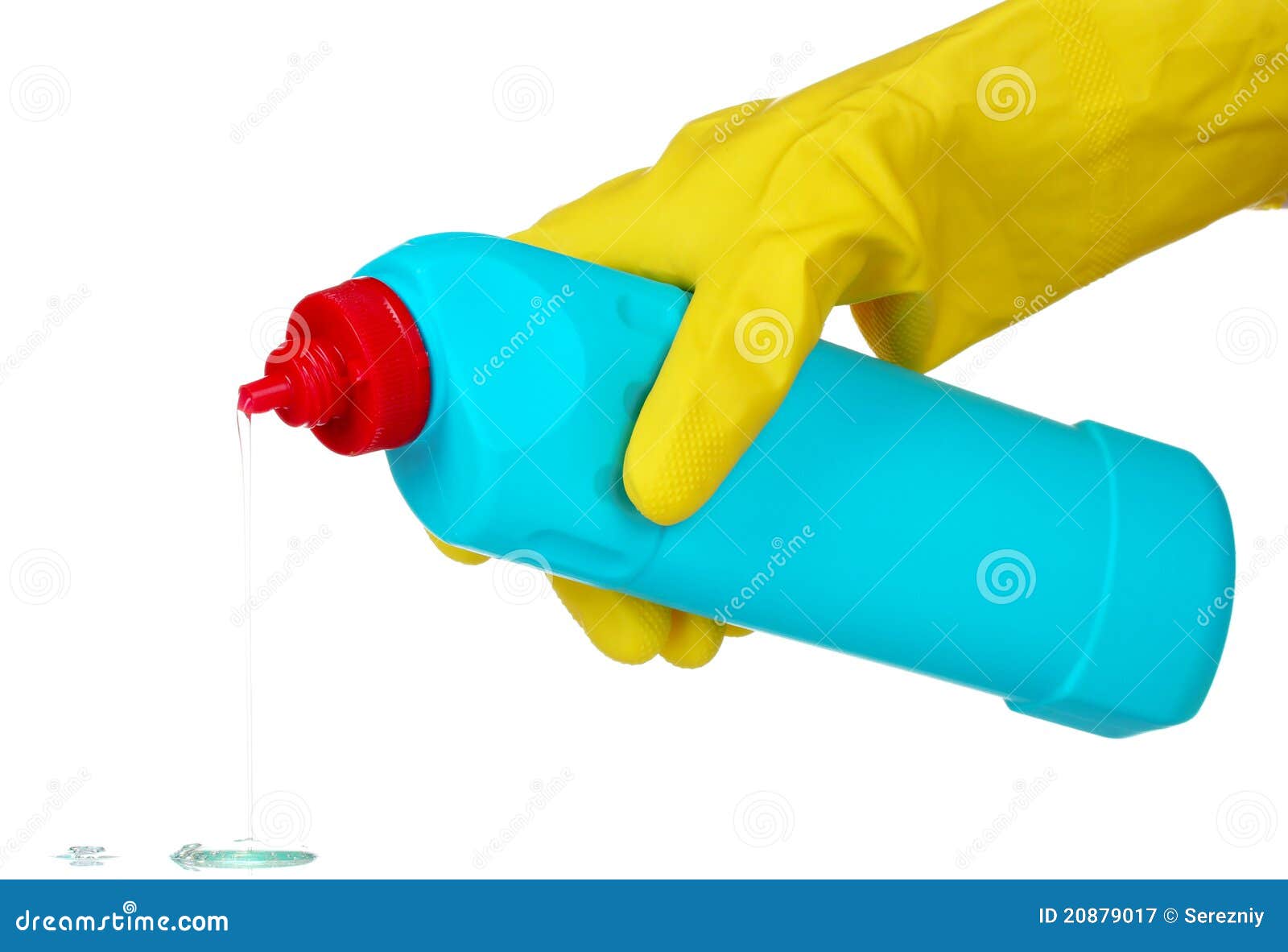 Open Detergent Bottle in Hand Stock Image Image of home, washing