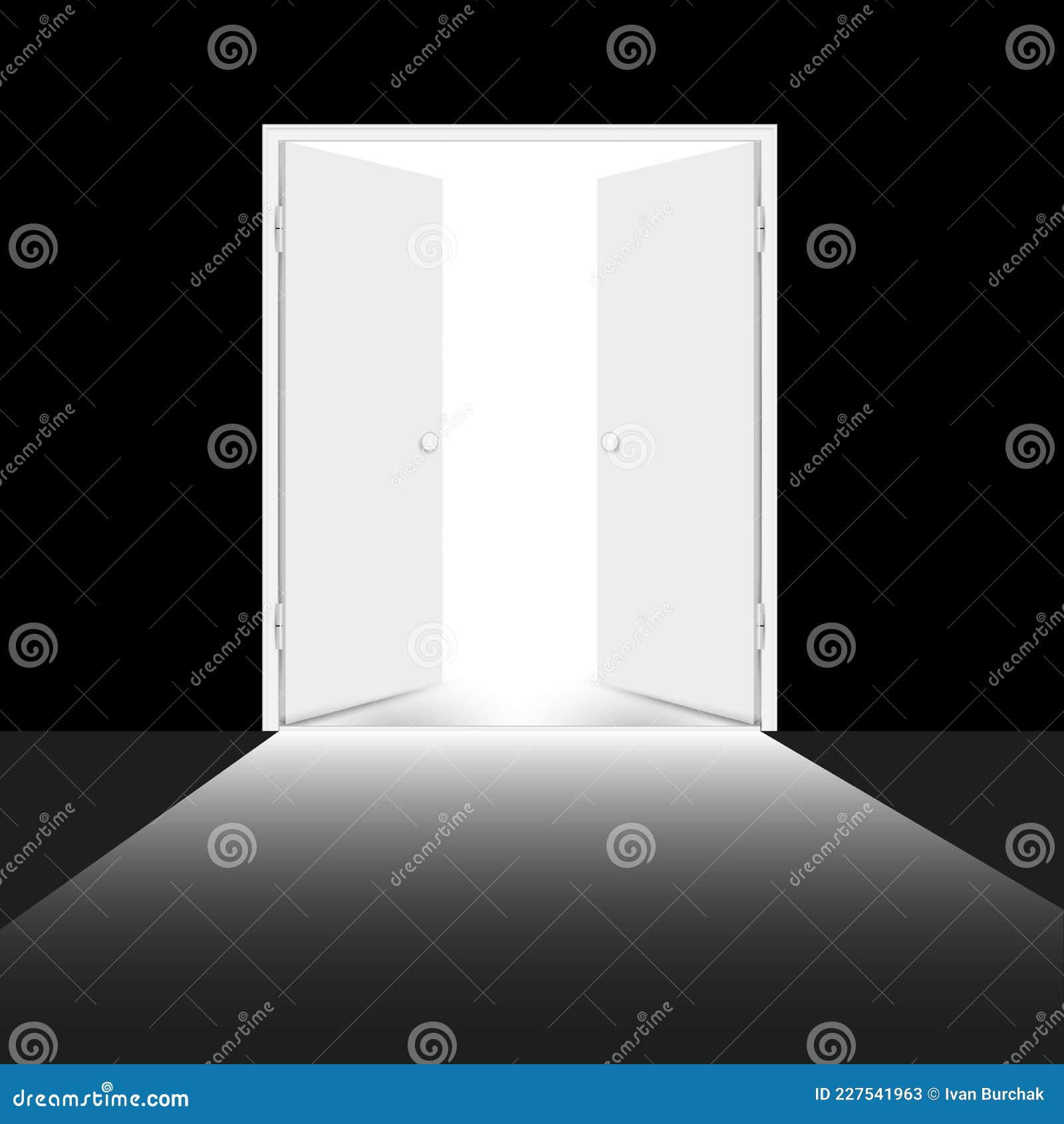 Open Double Door Illustrations Vectors