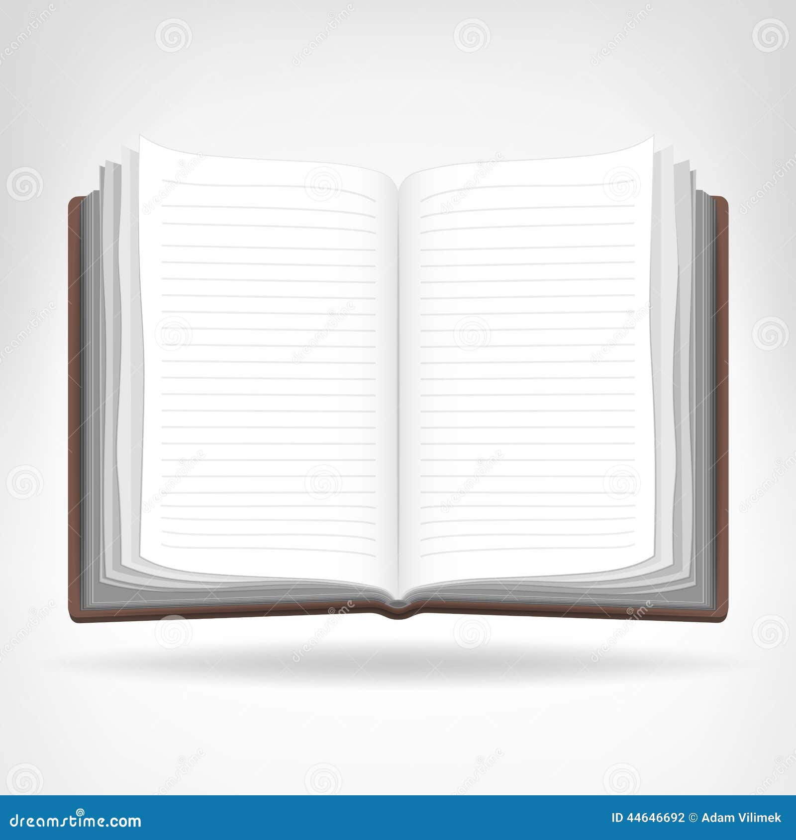 open empty book  object