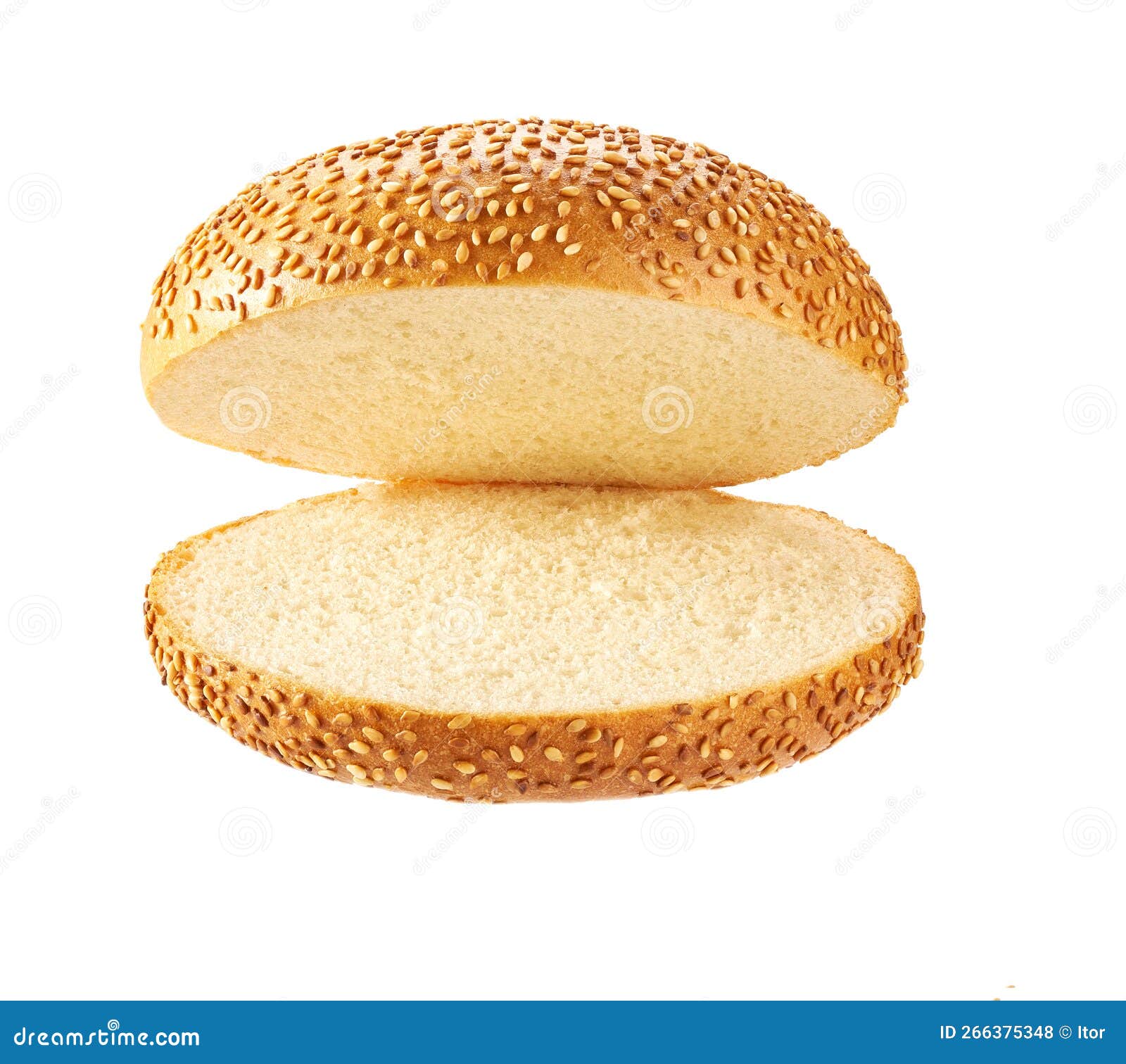 Open and Empty Burger Bread Isolated on White Background Stock Photo -  Image of isolated, burger: 266375348