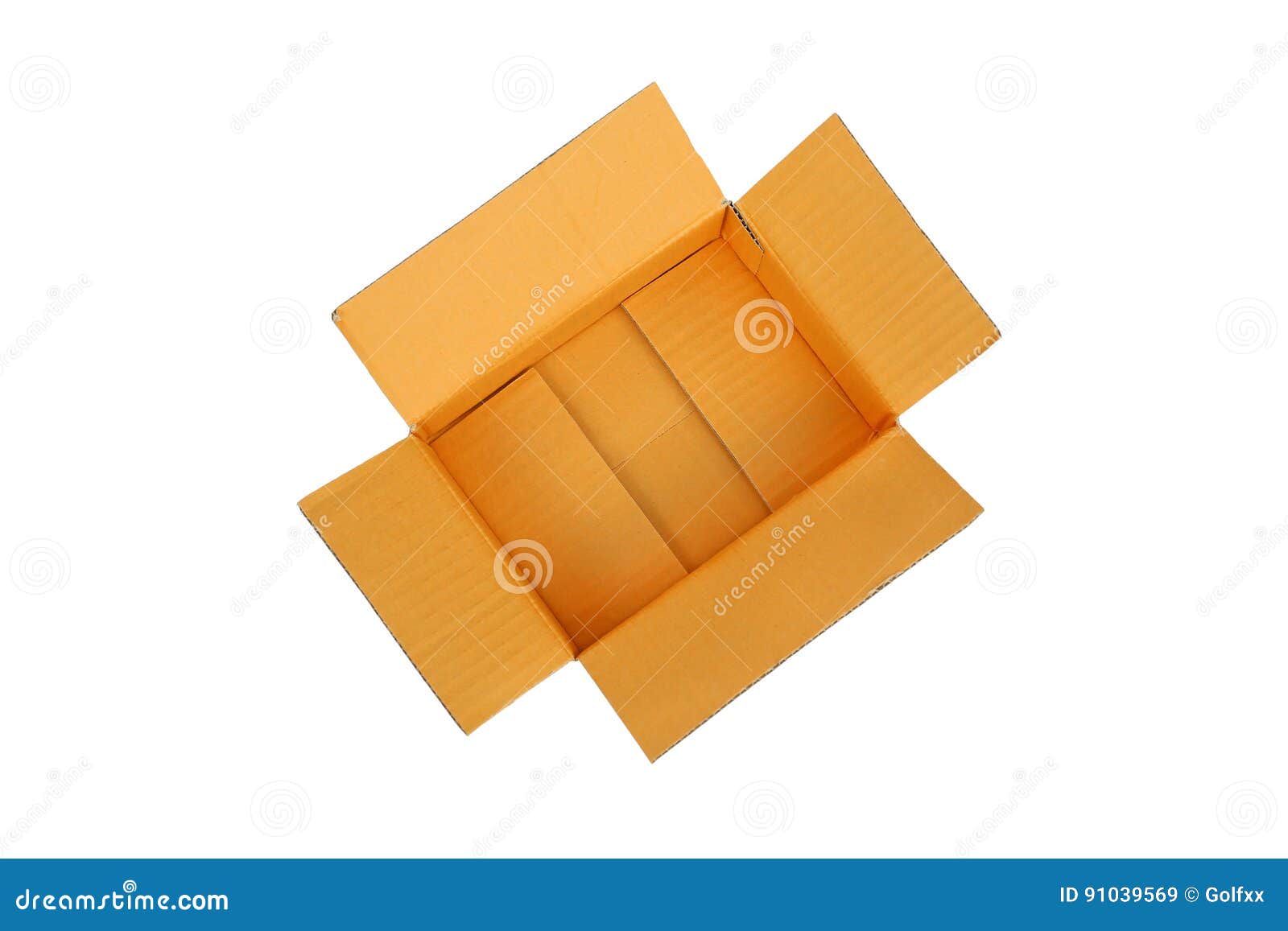 Open Empty Carton Corrugated Cardboard Box Stock Image Image of order