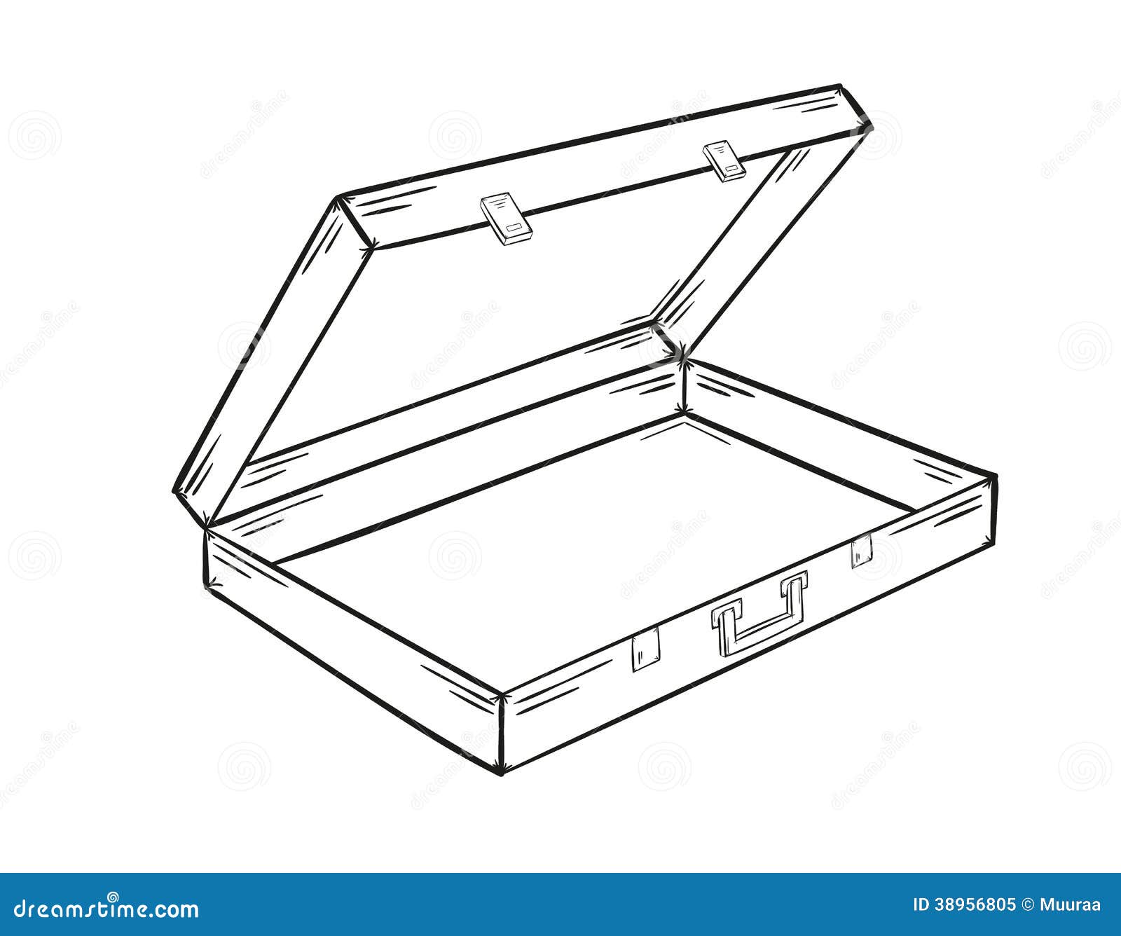 Open box hand drawn sketch Royalty Free Vector Image