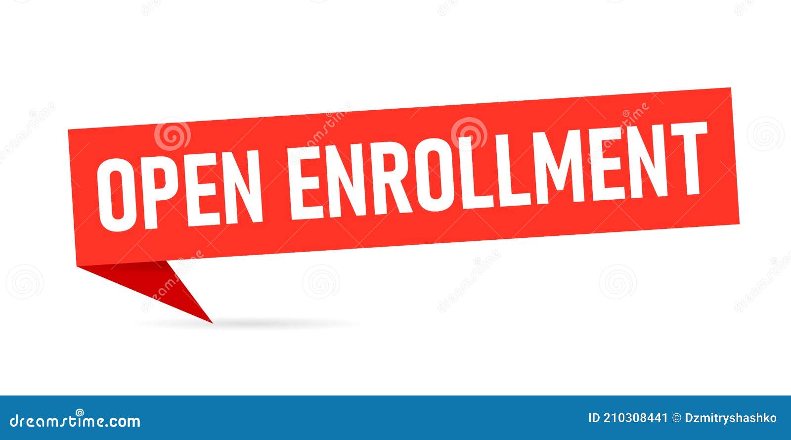 Open Enrollment Origami Banner Icon. Clipart Image Stock Vector