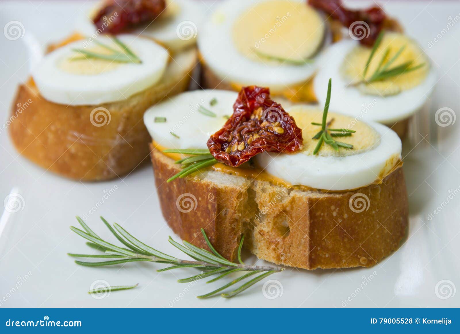 Open faced egg sandwich stock photo. Image of closeup 79005528