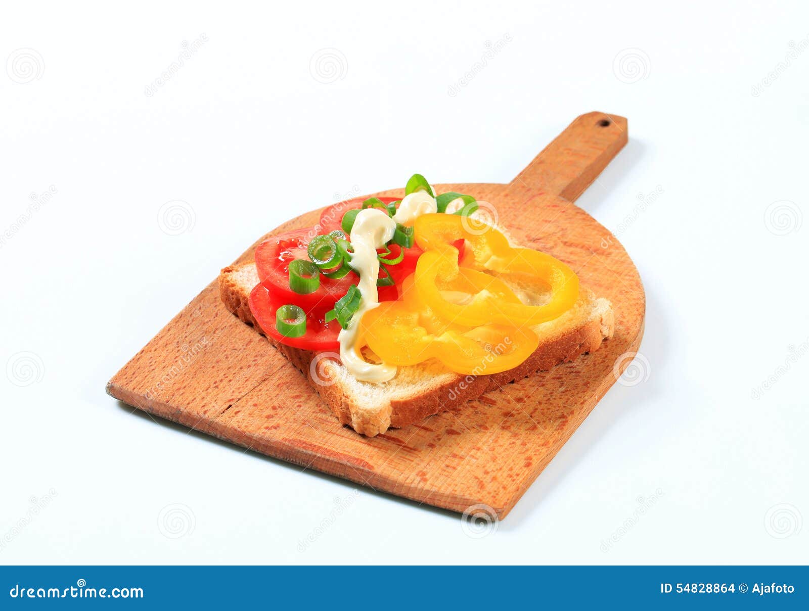 Open Faced Vegetable Sandwich Stock Photo Image of yellow, slice