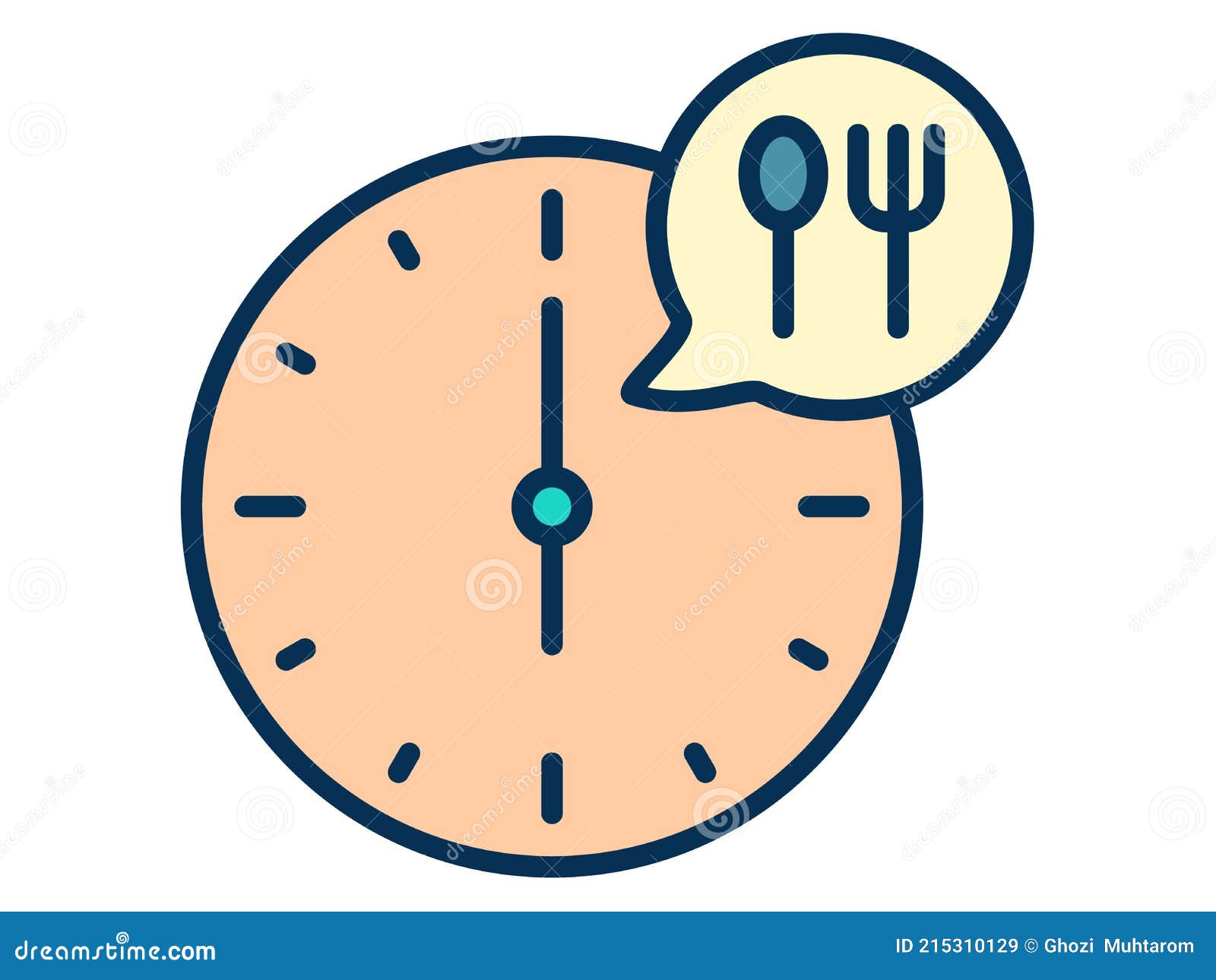 open fasting ramadan time single  icon with filled line style